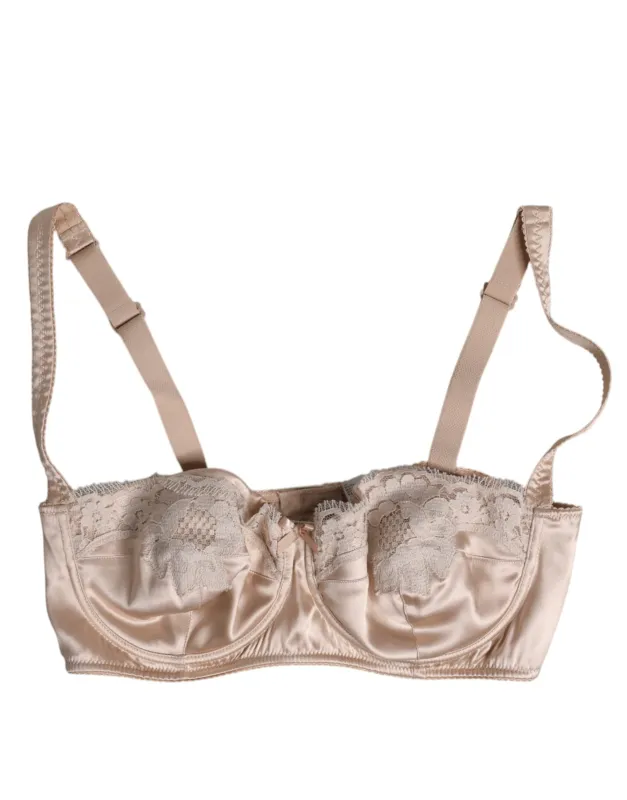 Biege Silk Underwired Balconette Bra Underwear sold by Lord & Taylor
