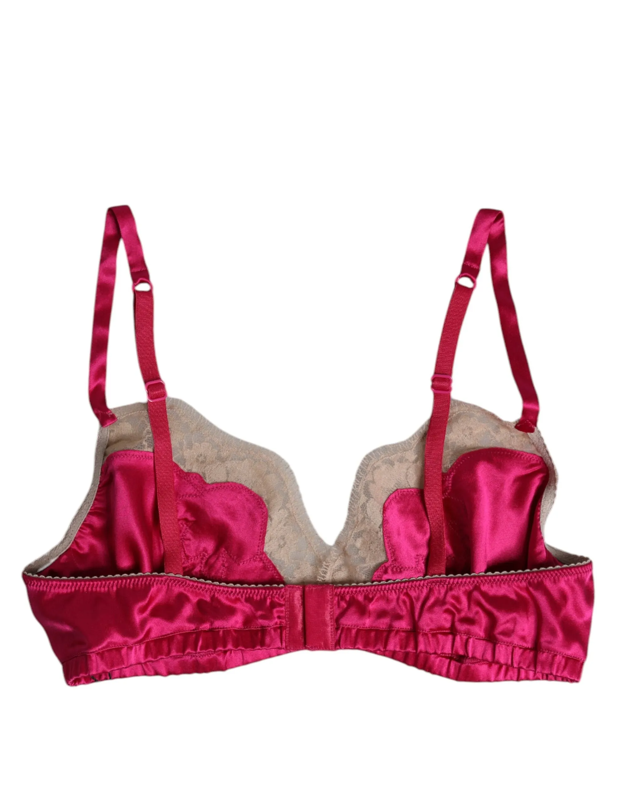 Magenta Floral Lace Silk Non Wire Bra Underwear sold by Lord & Taylor product image thumbnail 4