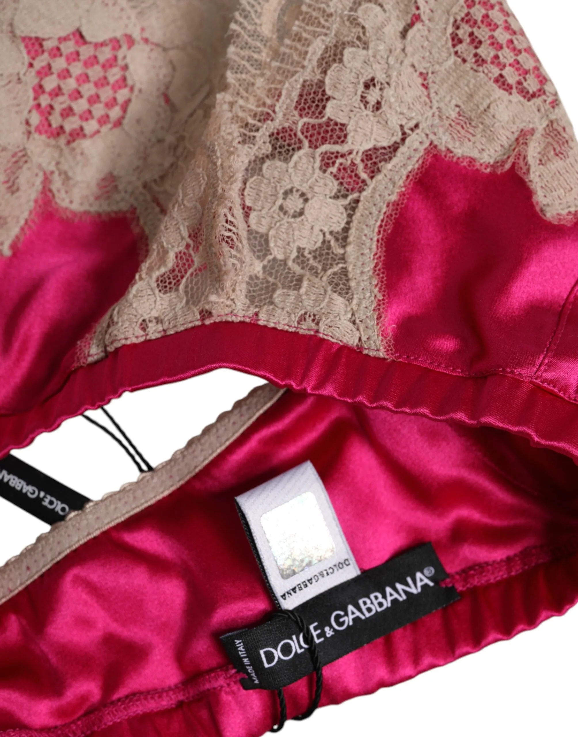 Magenta Floral Lace Silk Non Wire Bra Underwear sold by Lord & Taylor product image thumbnail 5
