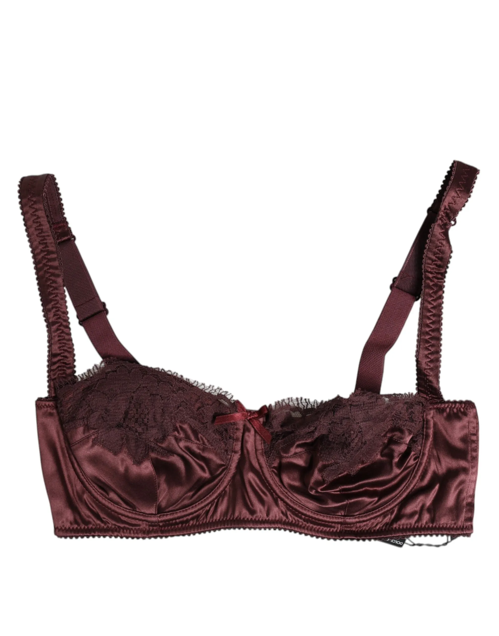 Burgundy Silk Underwired Balconette Bra Underwear sold by Lord & Taylor