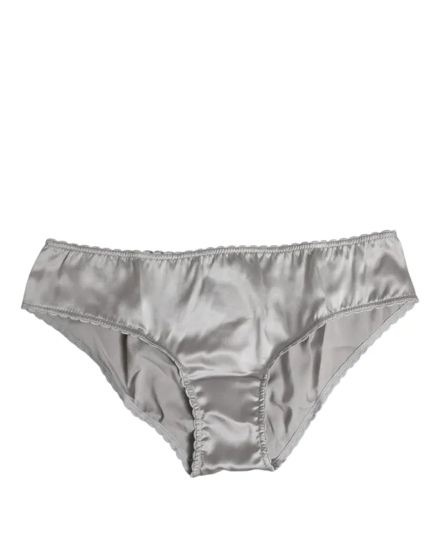Gray Silk Stretch Bottom Low Waist Panty Underwear sold by Lord & Taylor