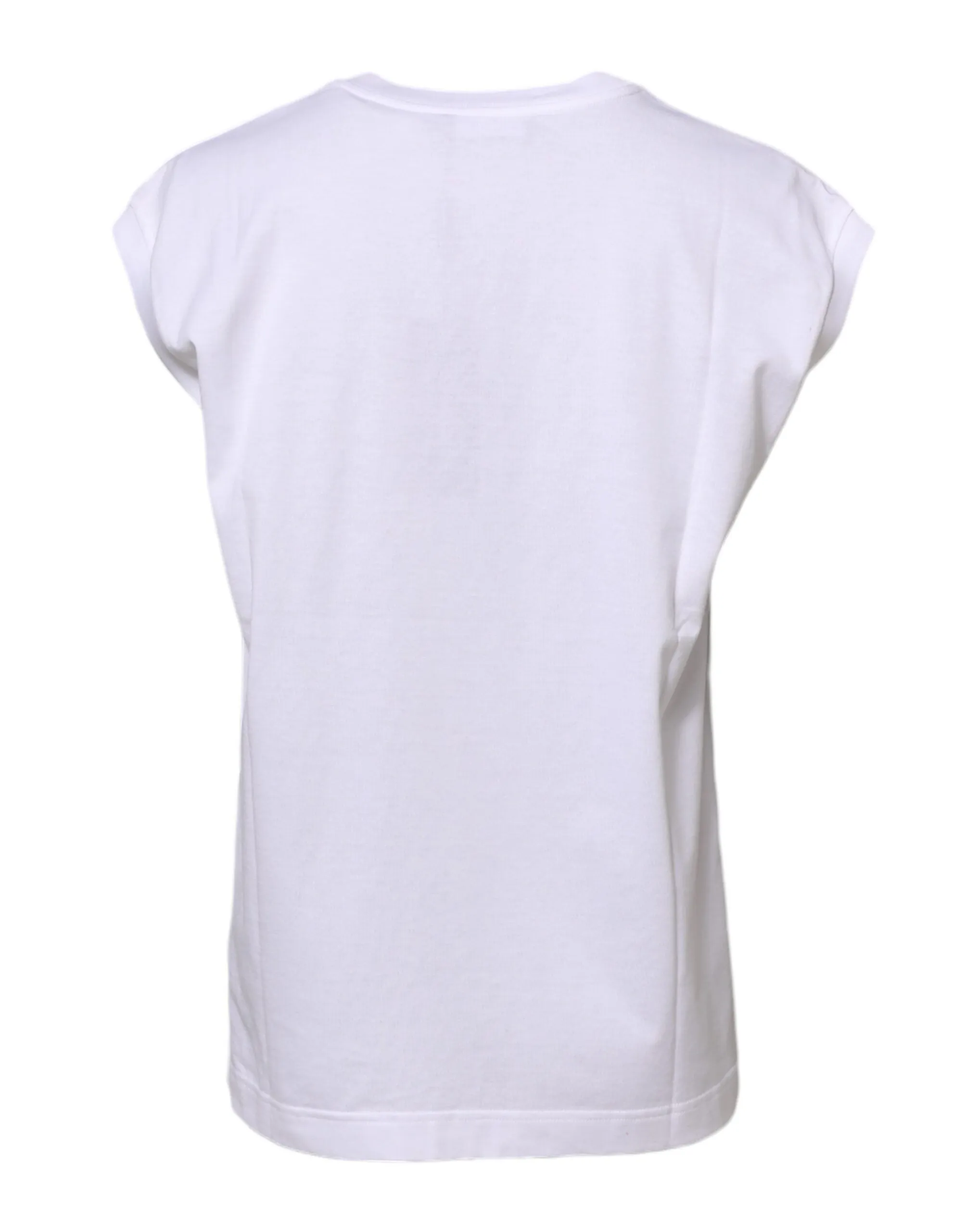 White Cotton Sleeveless Women Tank T-shirt sold by Lord & Taylor product image thumbnail 3