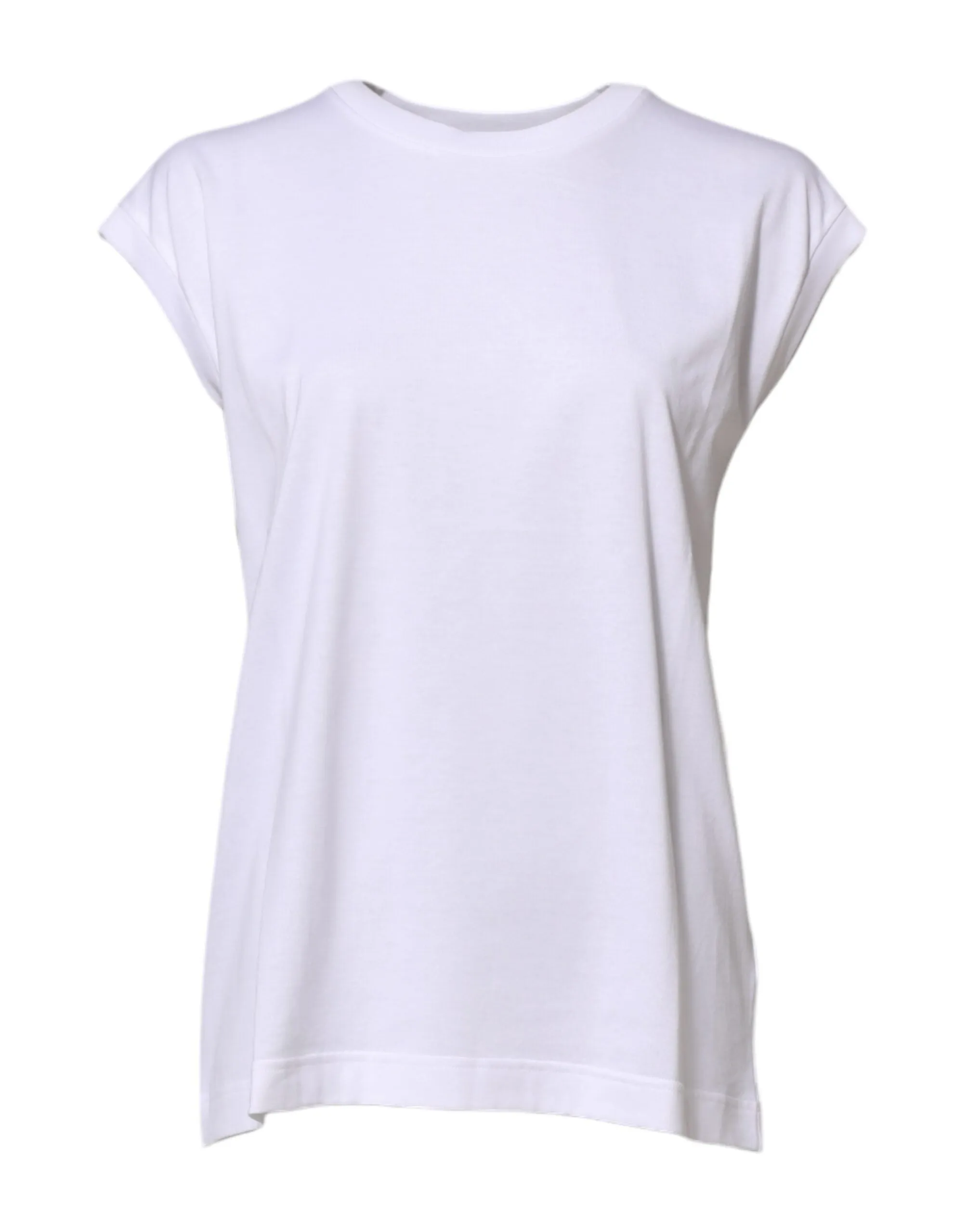 White Cotton Sleeveless Women Tank T-shirt sold by Lord & Taylor