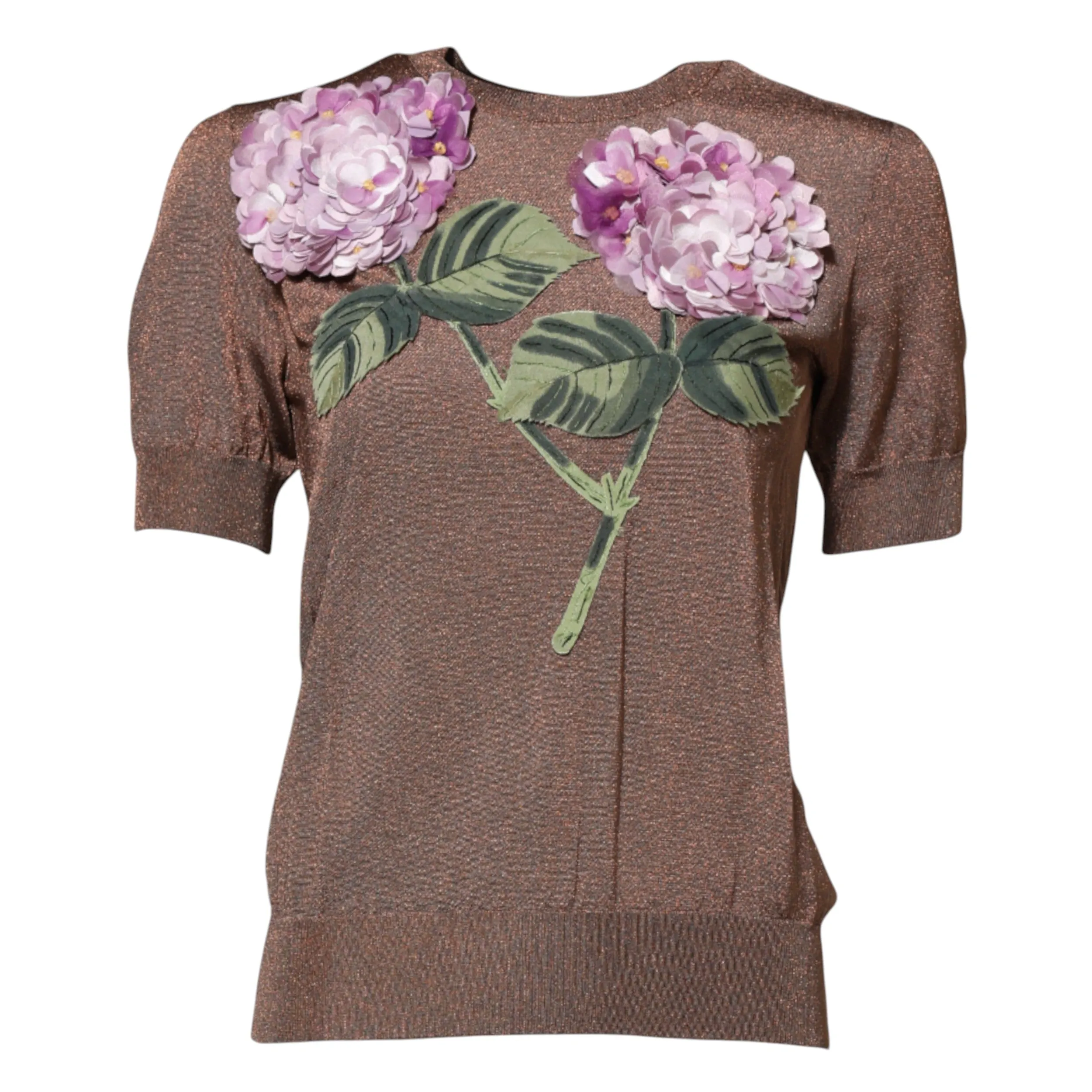 Brown Lily Embellished Round Neck Blouse Top sold by Lord & Taylor product image thumbnail 5