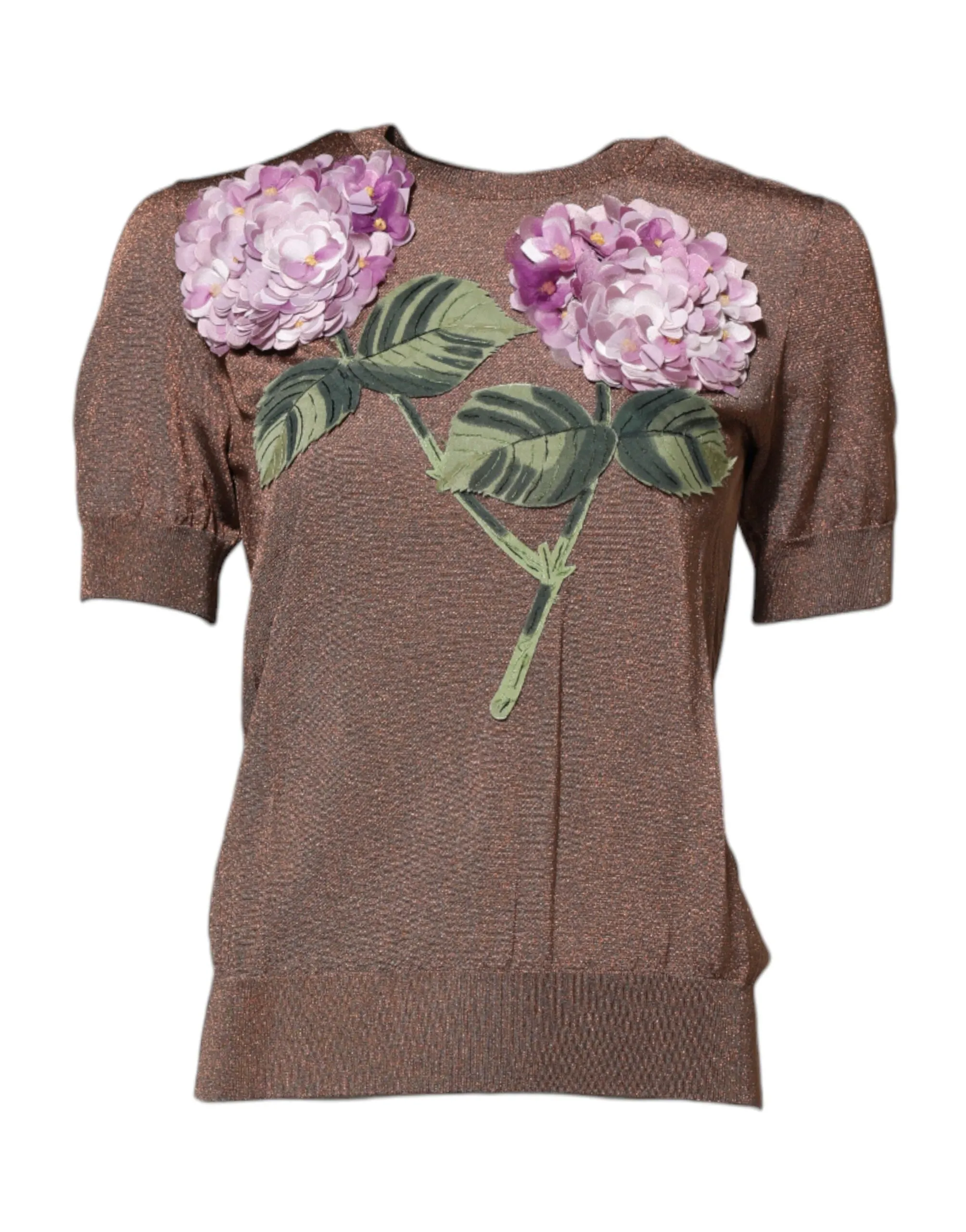 Brown Lily Embellished Round Neck Blouse Top sold by Lord & Taylor product image thumbnail 2
