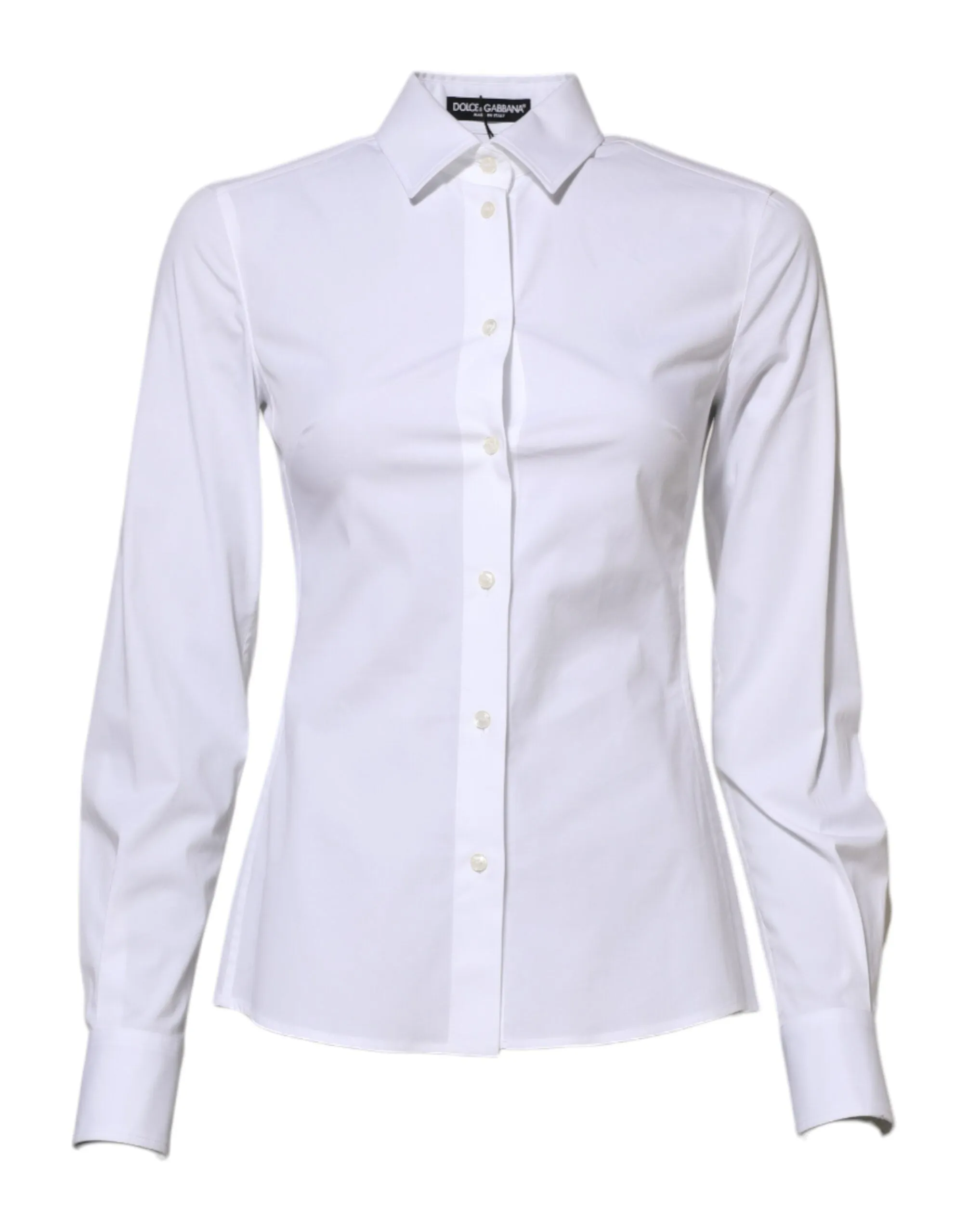 White Cotton Long Sleeves Collared Shirt Top sold by Lord & Taylor product image thumbnail 2