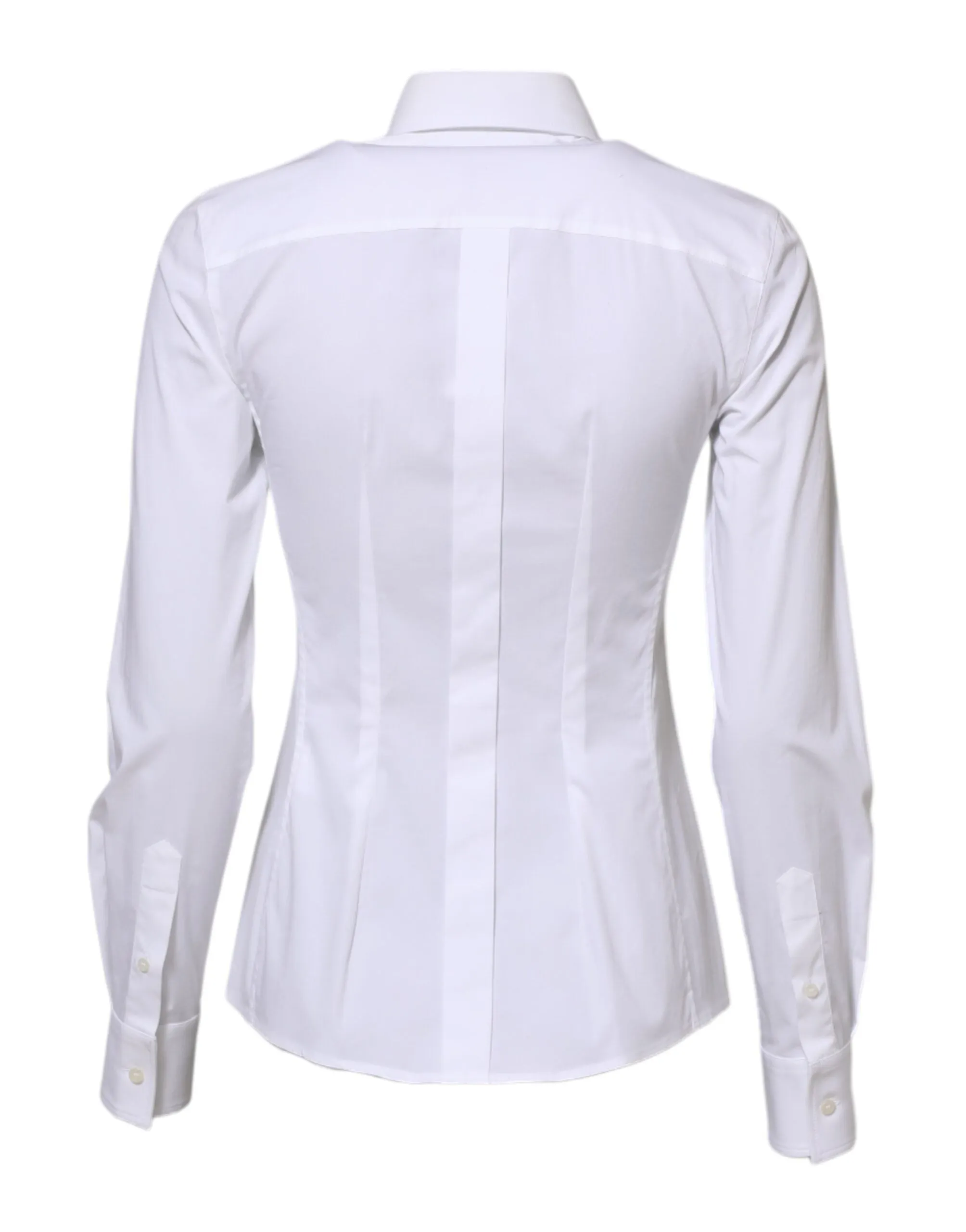 White Cotton Long Sleeves Collared Shirt Top sold by Lord & Taylor product image thumbnail 3
