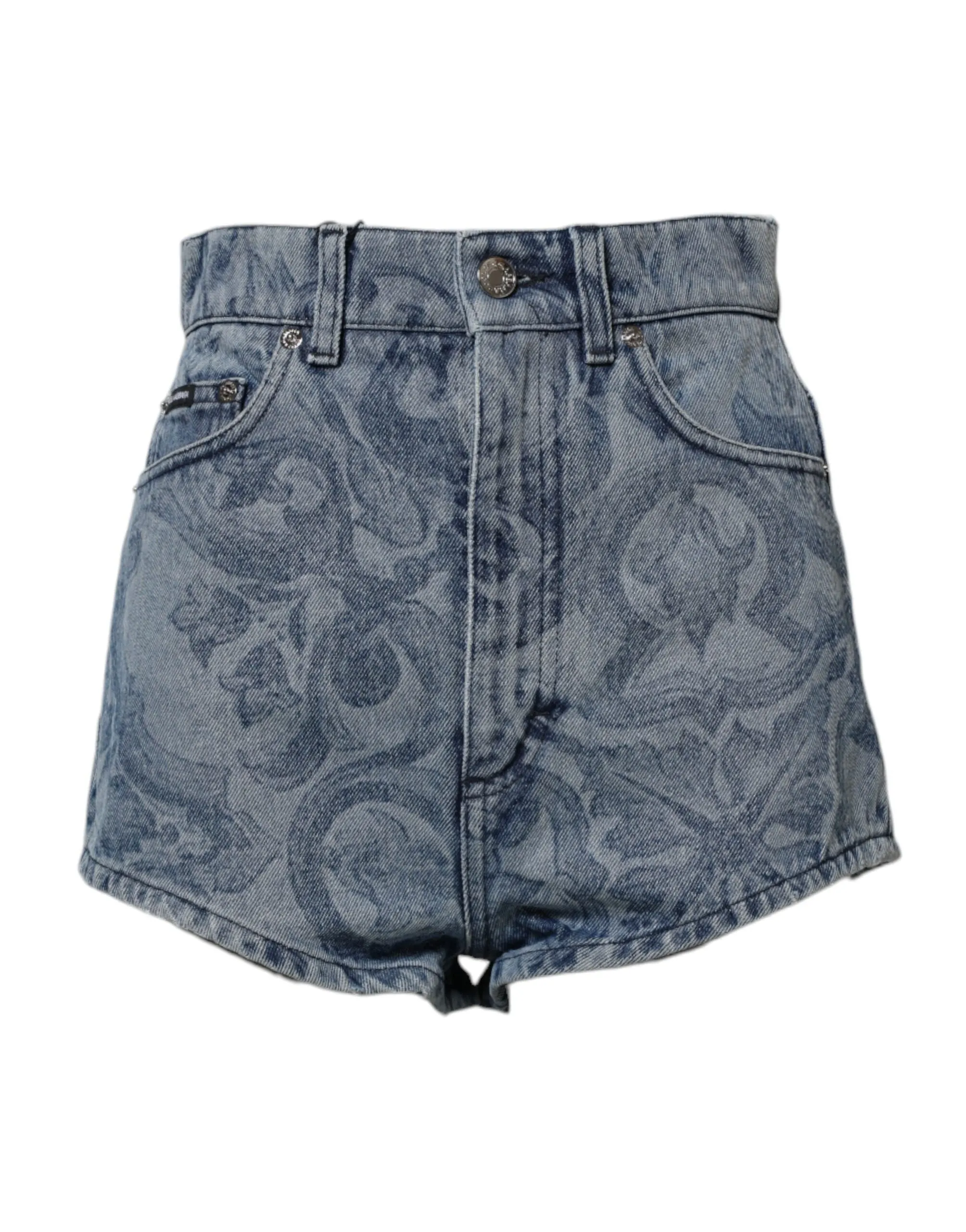 Blue Floral Print Denim Cotton Hot Pants Shorts sold by Lord & Taylor product image thumbnail 2