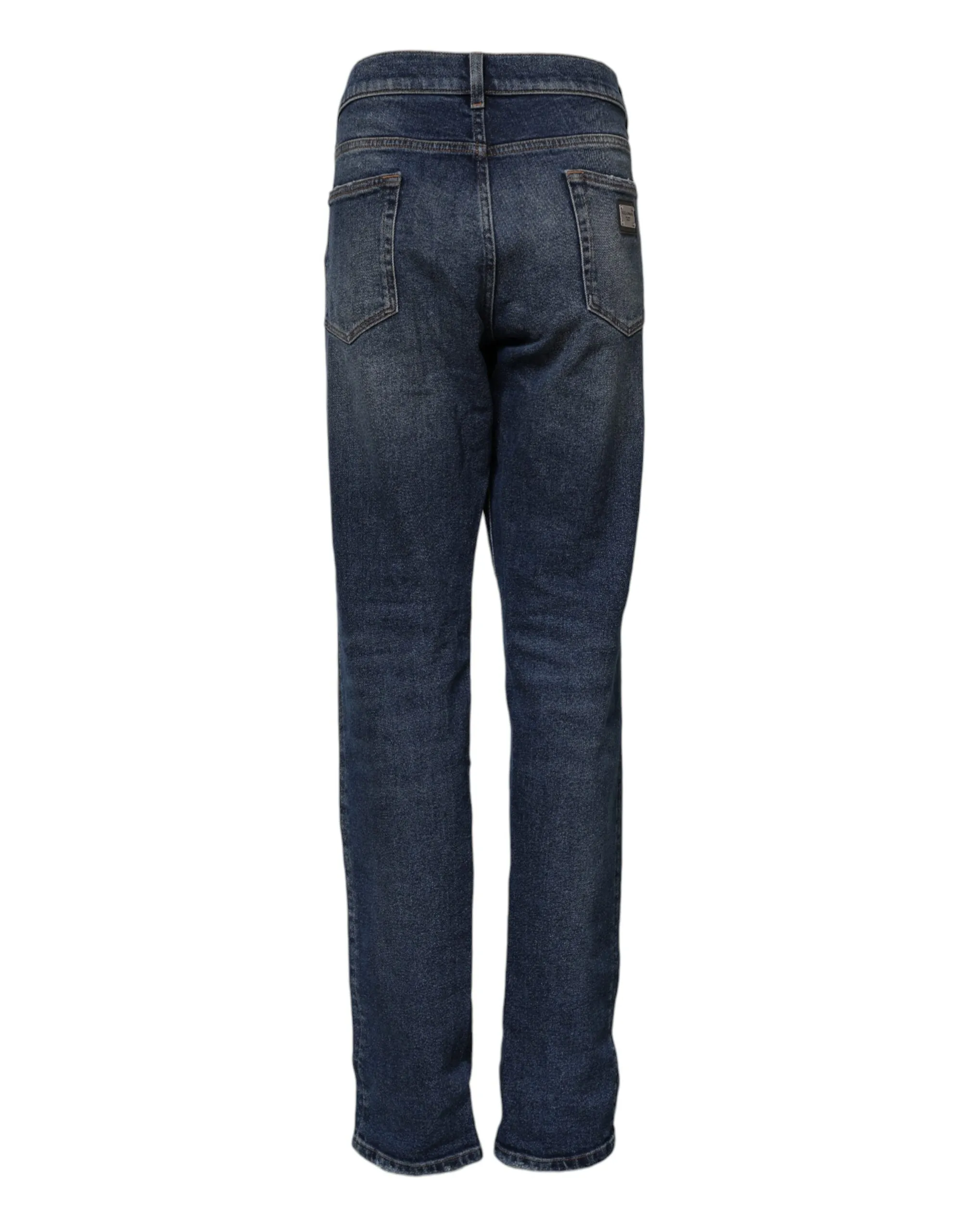 Blue Cotton Mid Waisted Straight Denim Jeans sold by Lord & Taylor product image thumbnail 3
