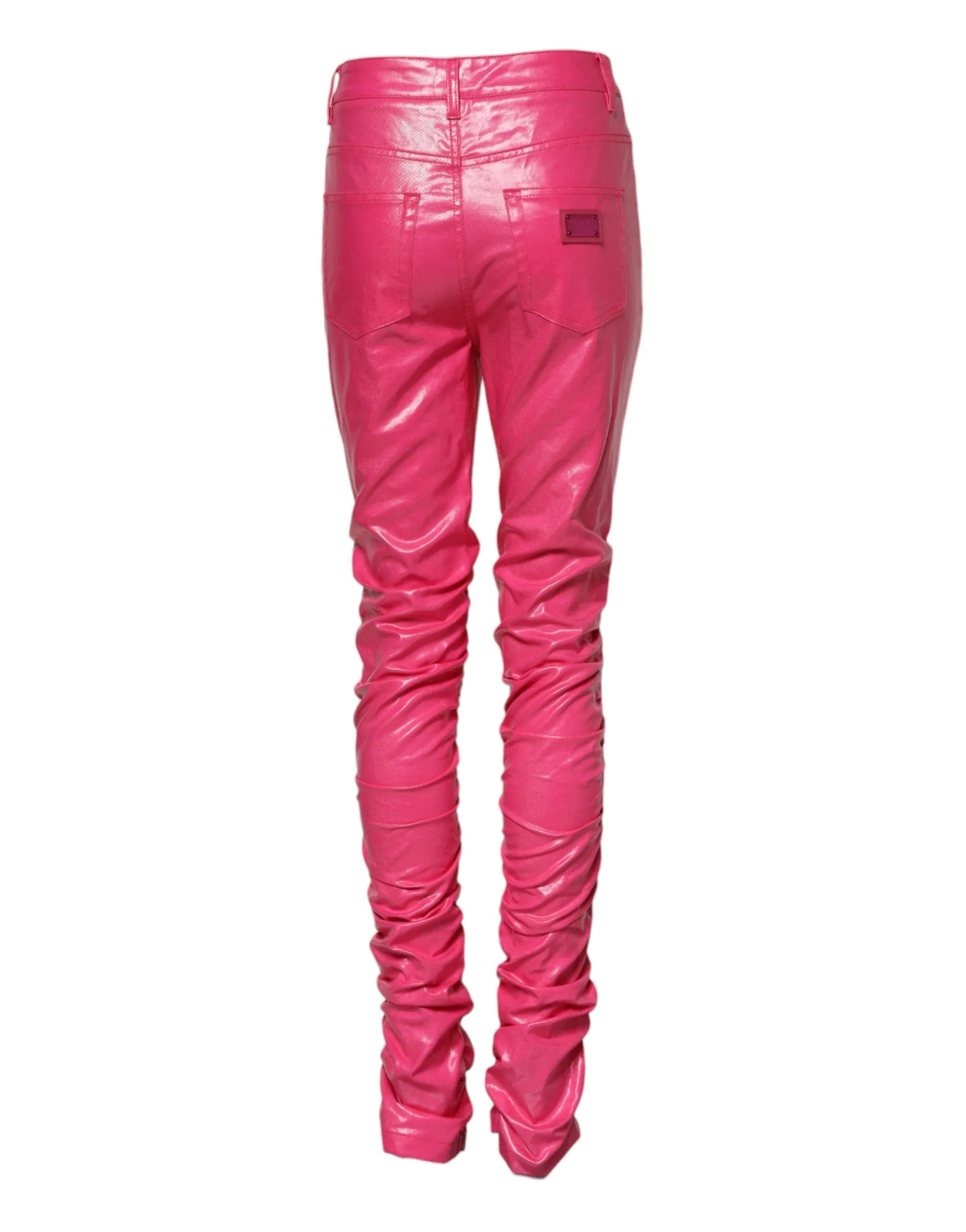 Pink Cotton High Waisted Skinny Denim Jeans sold by Lord & Taylor product image thumbnail 3