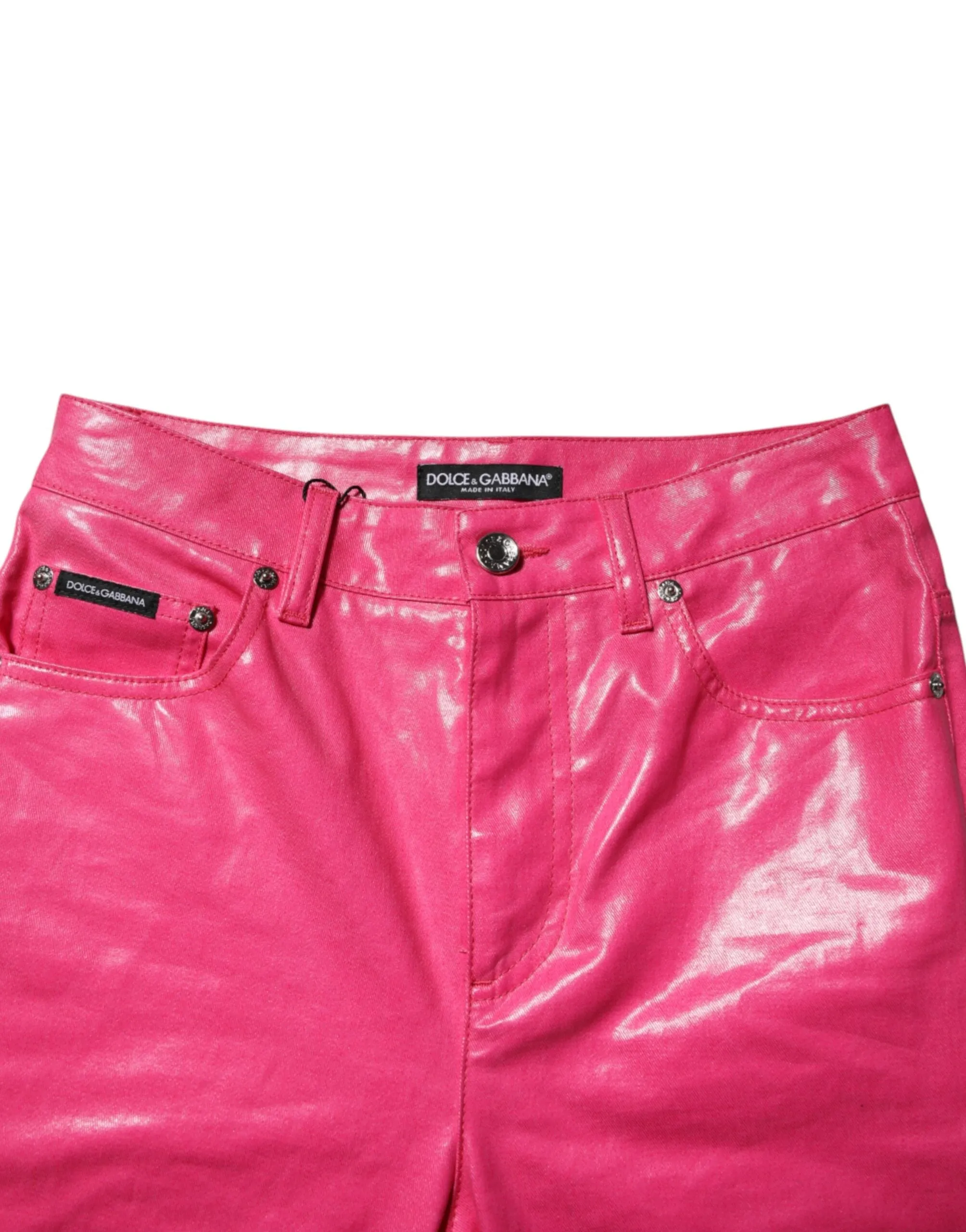 Pink Cotton High Waisted Skinny Denim Jeans sold by Lord & Taylor product image thumbnail 4