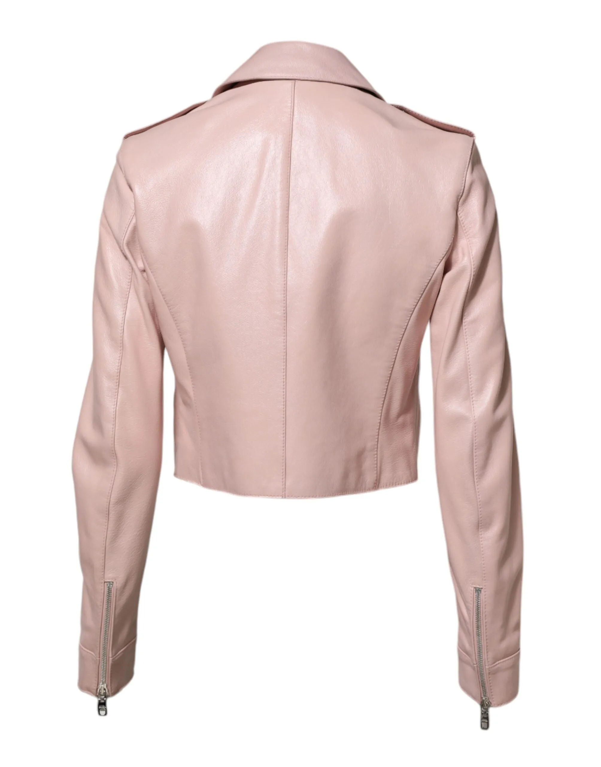 Light Pink Collar Leather Women Biker Jacket sold by Lord & Taylor product image thumbnail 3