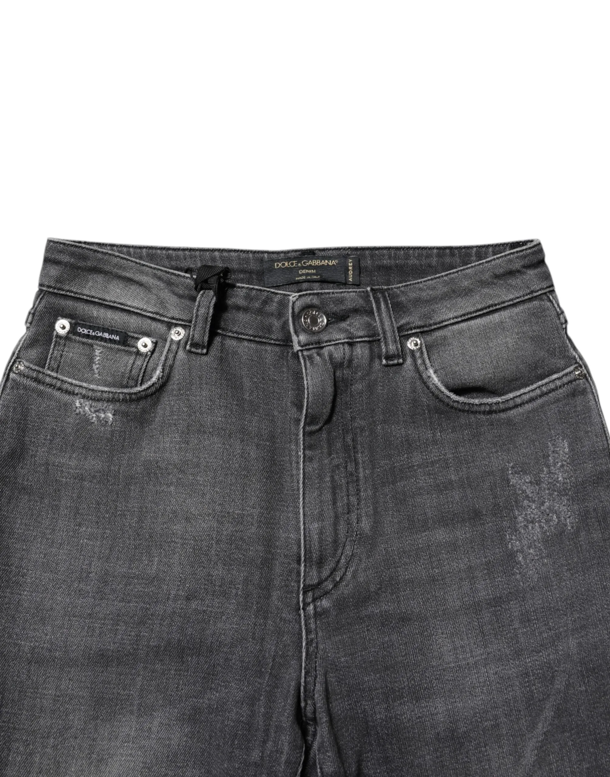 Dark Gray AUDREY Cotton Skinny Denim Jeans sold by Lord & Taylor product image thumbnail 4
