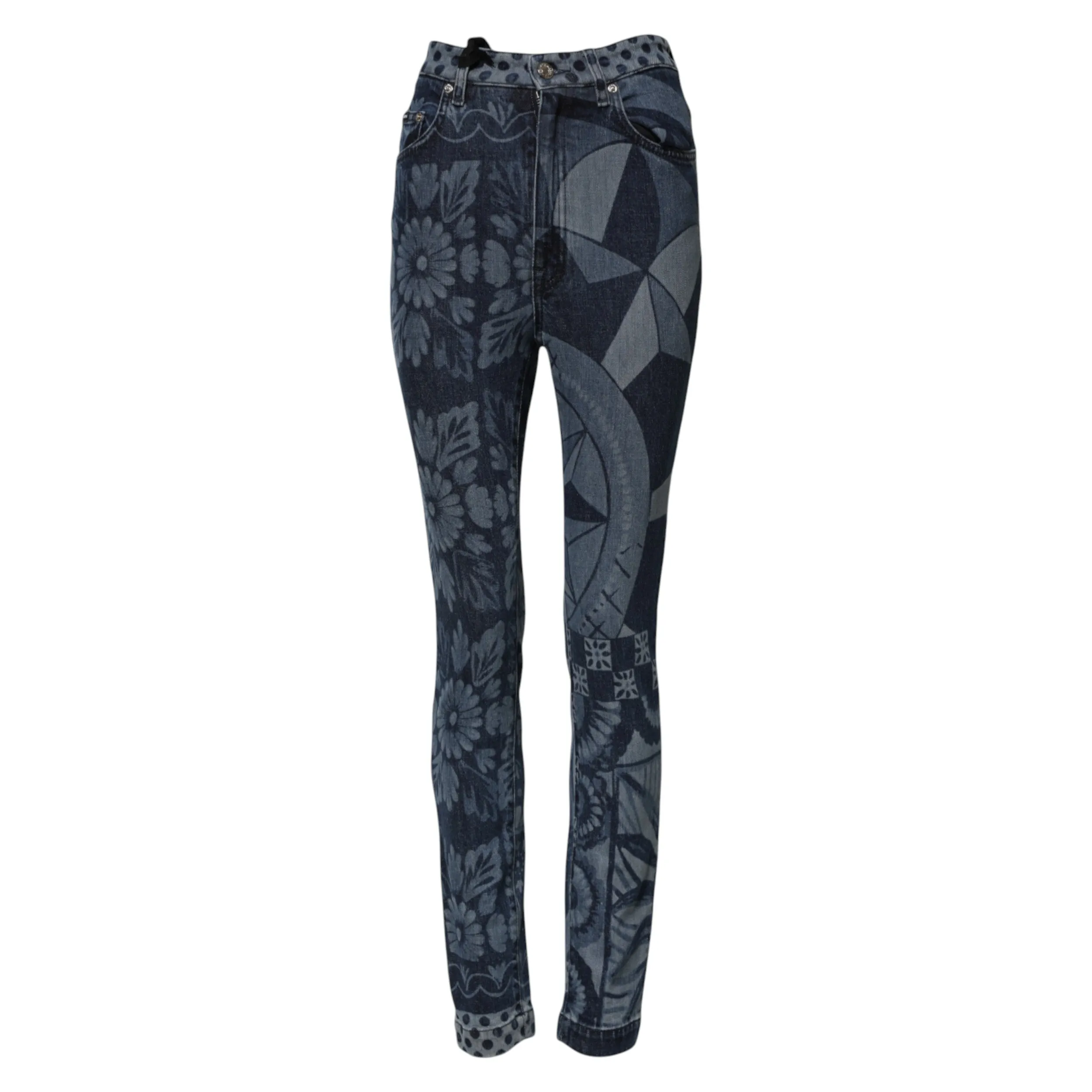Blue Graphic Print Cotton Skinny Denim Jeans sold by Lord & Taylor product image thumbnail 5