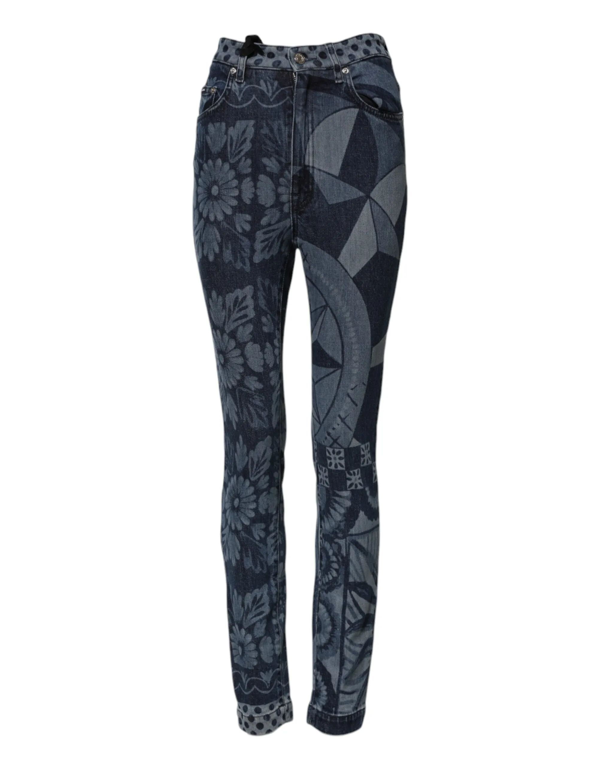 Blue Graphic Print Cotton Skinny Denim Jeans sold by Lord & Taylor product image thumbnail 2