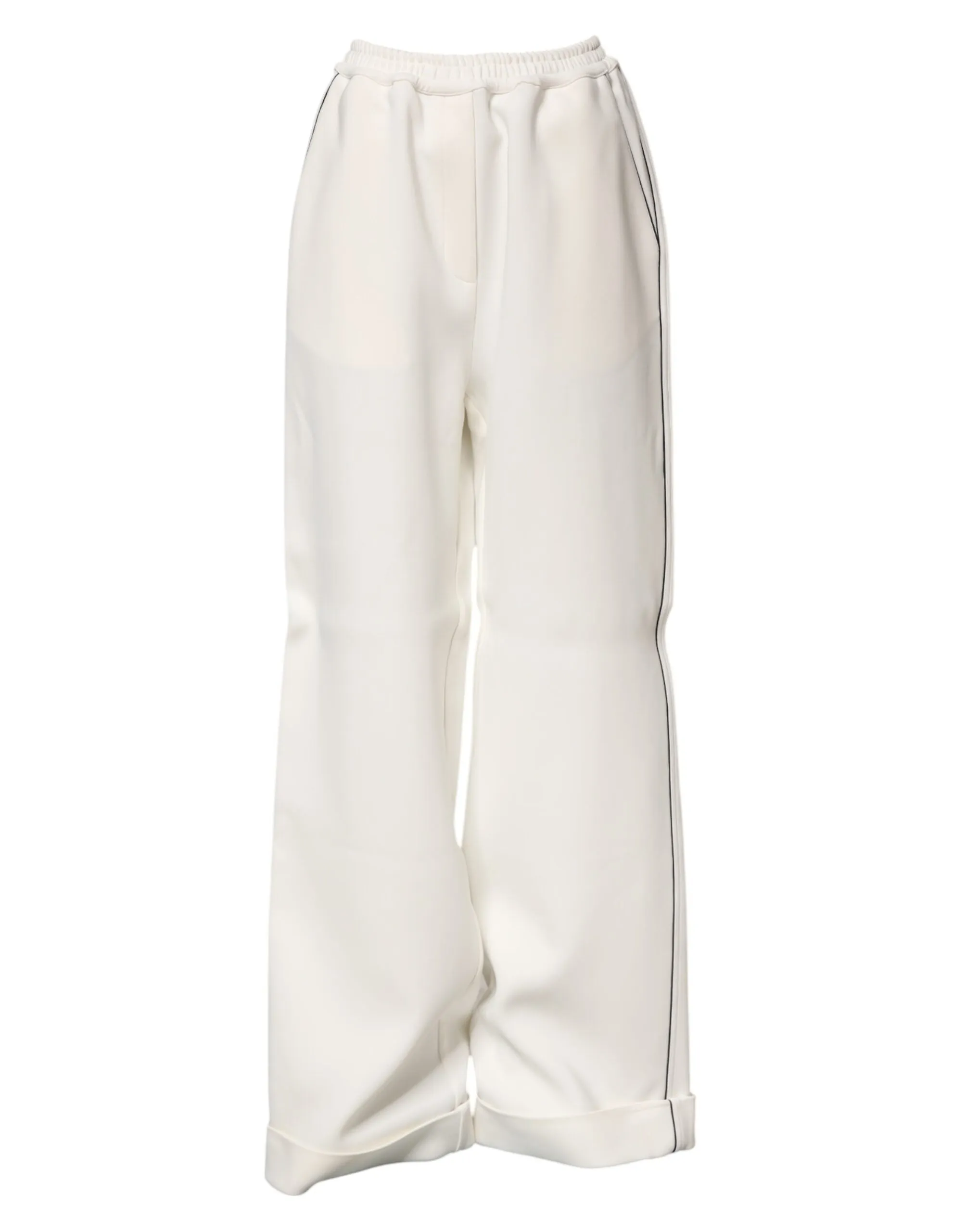White Viscose Wide Leg Pull On Pants sold by Lord & Taylor