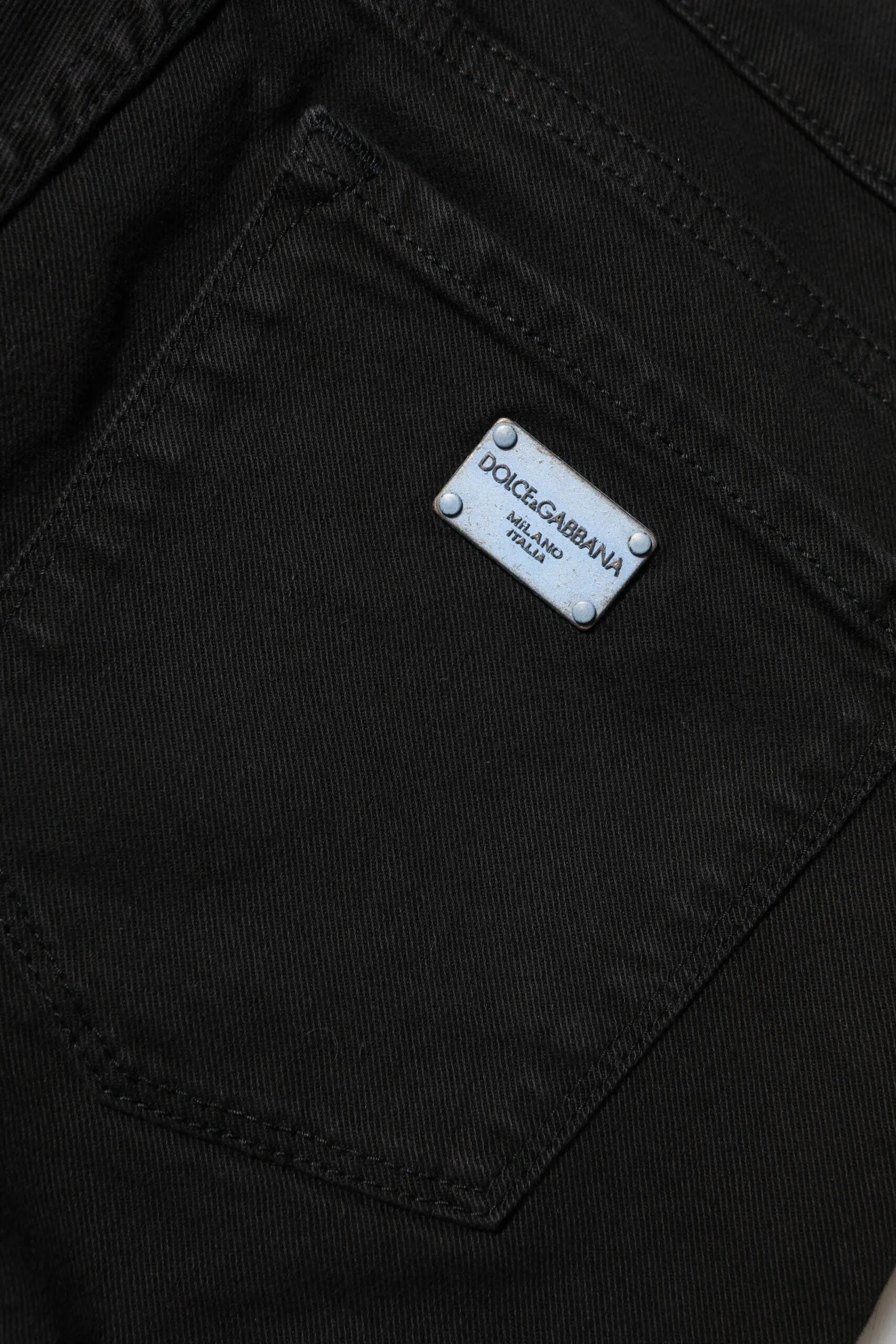 Black Cotton Logo Skinny Mid Waist Denim Jeans sold by Lord & Taylor product image thumbnail 5