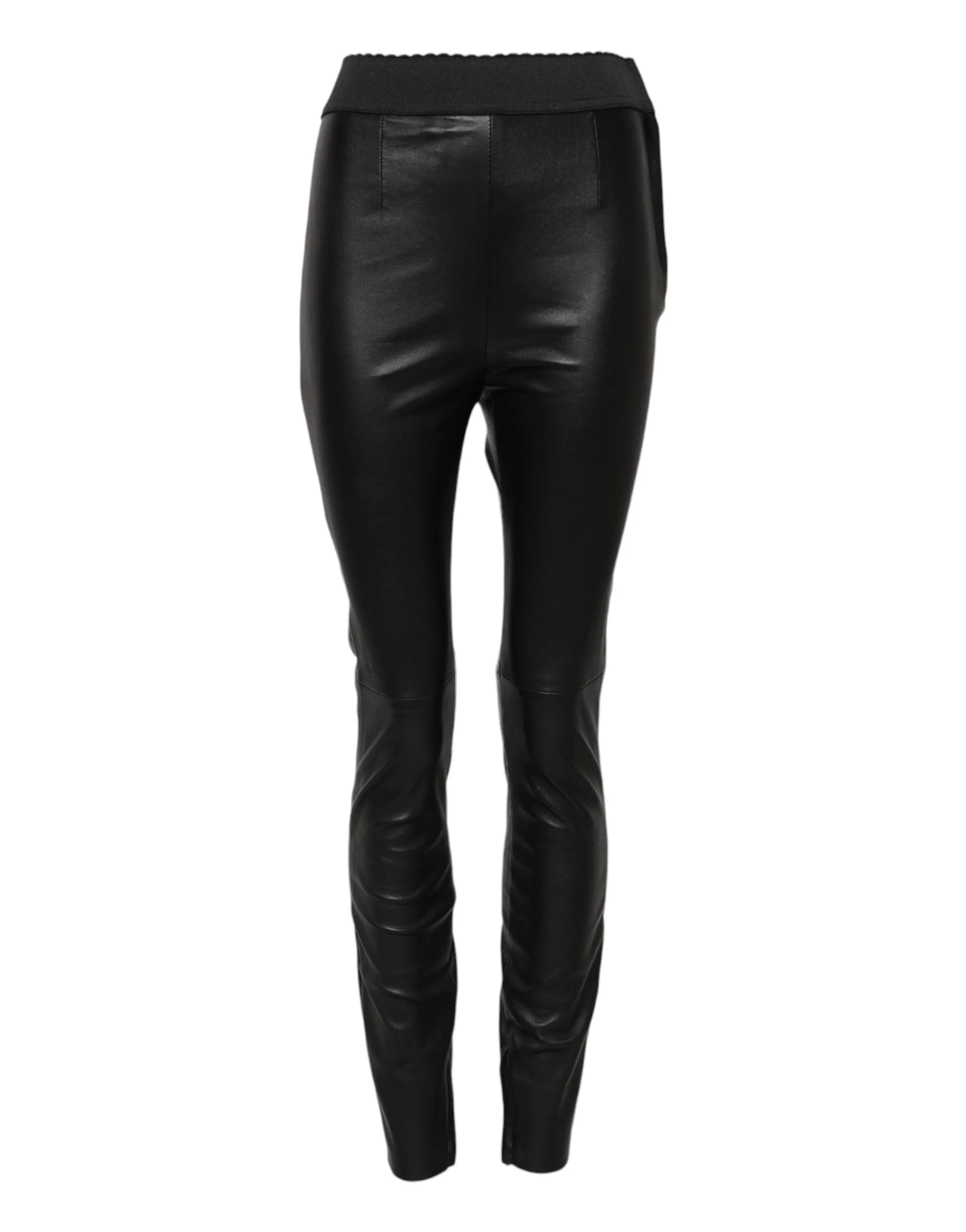 Black Leather Elastic Waist Pants sold by Lord & Taylor