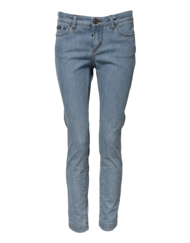 Blue Cotton PRETTY MidWaist Skinny Denim Jeans sold by Lord & Taylor