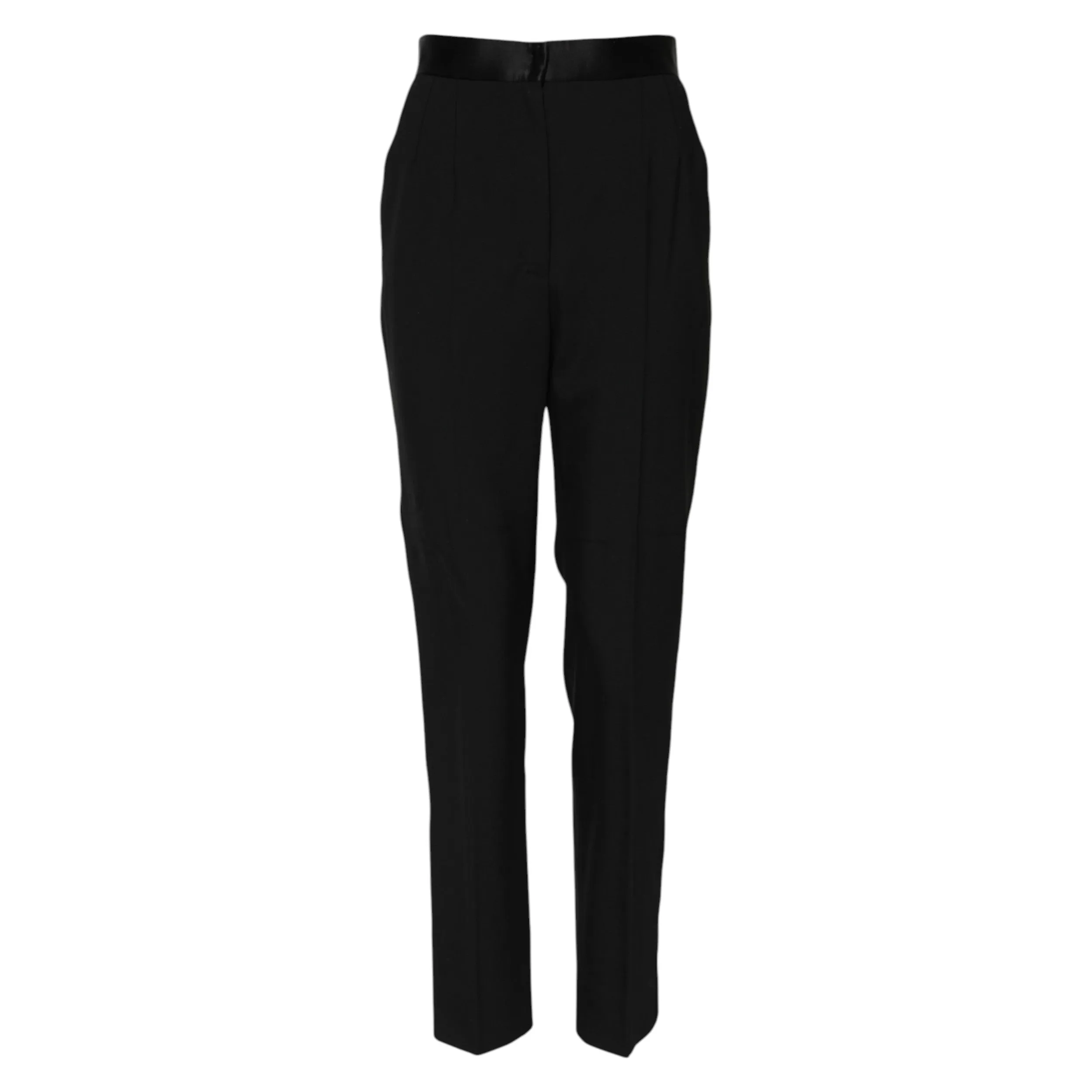 Black Wool Tapered High Waist Pants sold by Lord & Taylor product image thumbnail 5