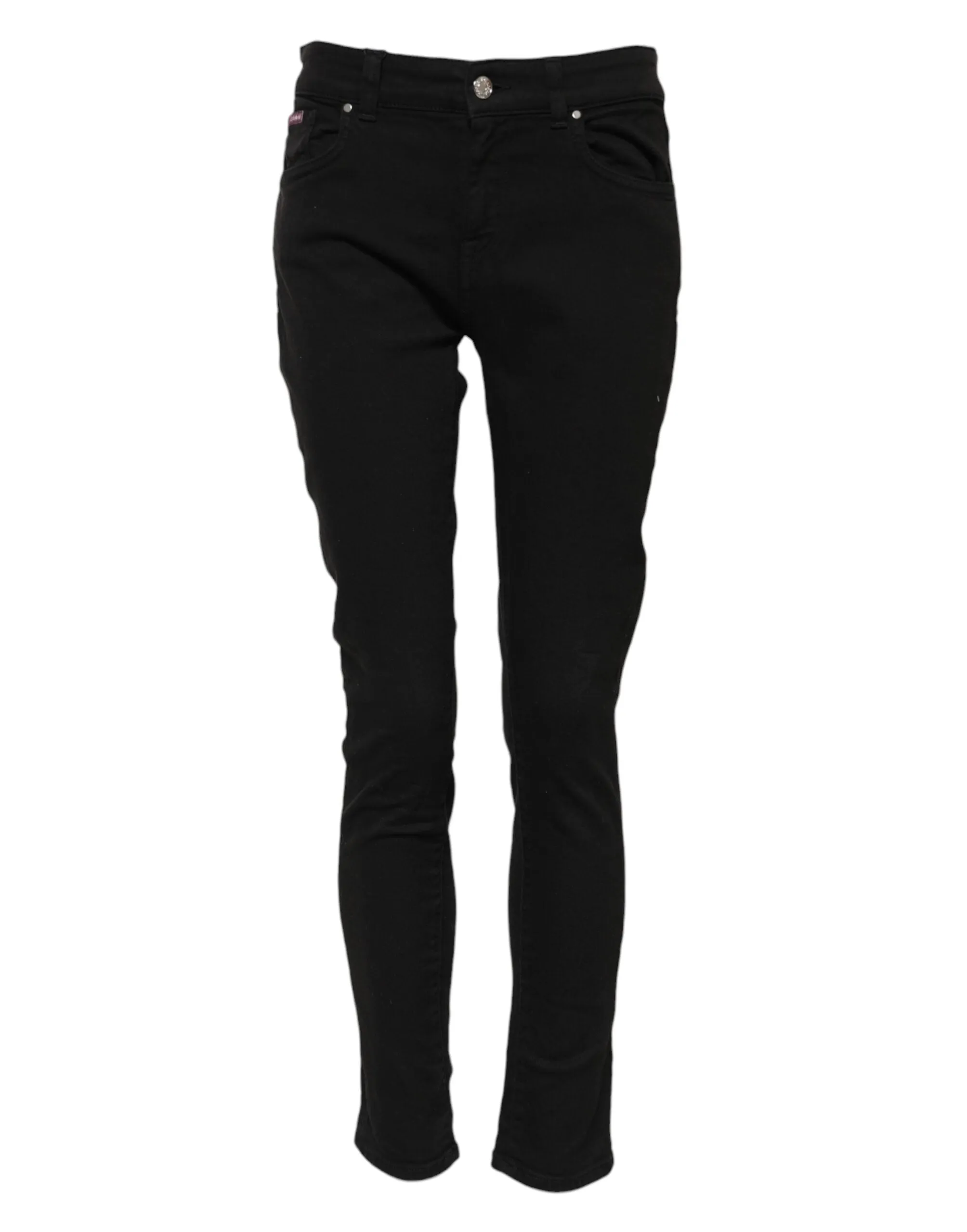 Black Cotton Skinny Mid Waist Denim Jeans sold by Lord & Taylor