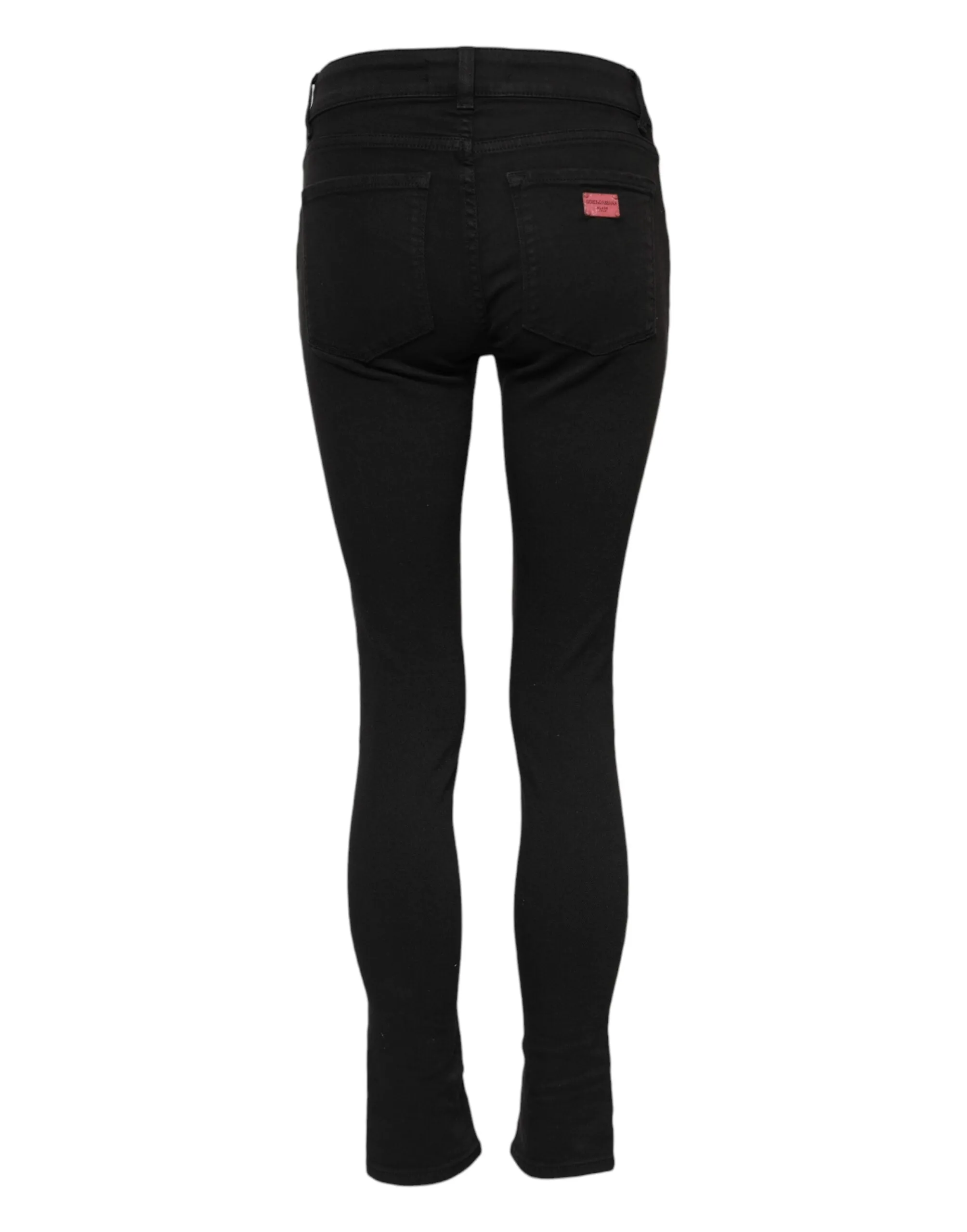 Black Cotton Skinny Mid Waist Denim Jeans sold by Lord & Taylor product image thumbnail 3