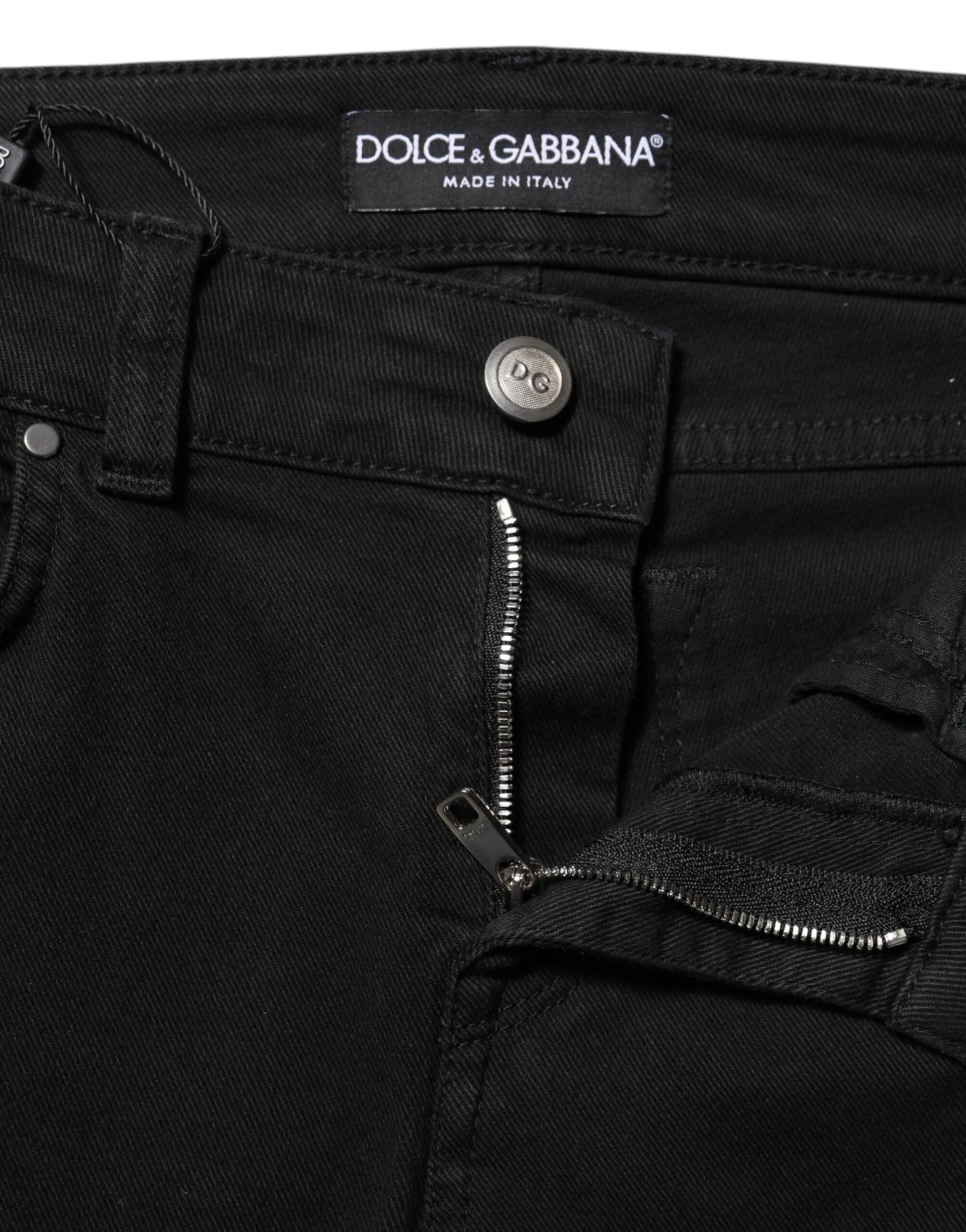Black Cotton Skinny Mid Waist Denim Jeans sold by Lord & Taylor product image thumbnail 4