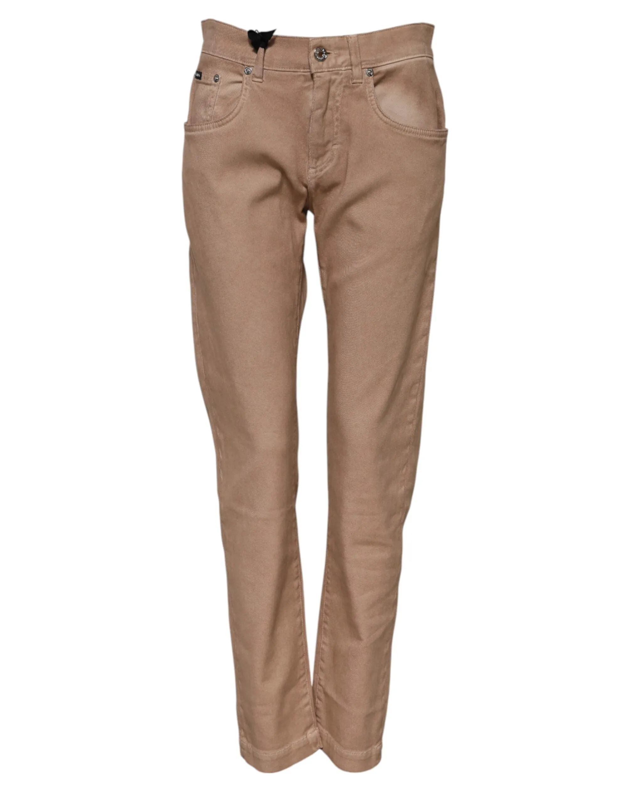 Brown Cotton Boyfriend Denim Trousers Jeans sold by Lord & Taylor product image thumbnail 2