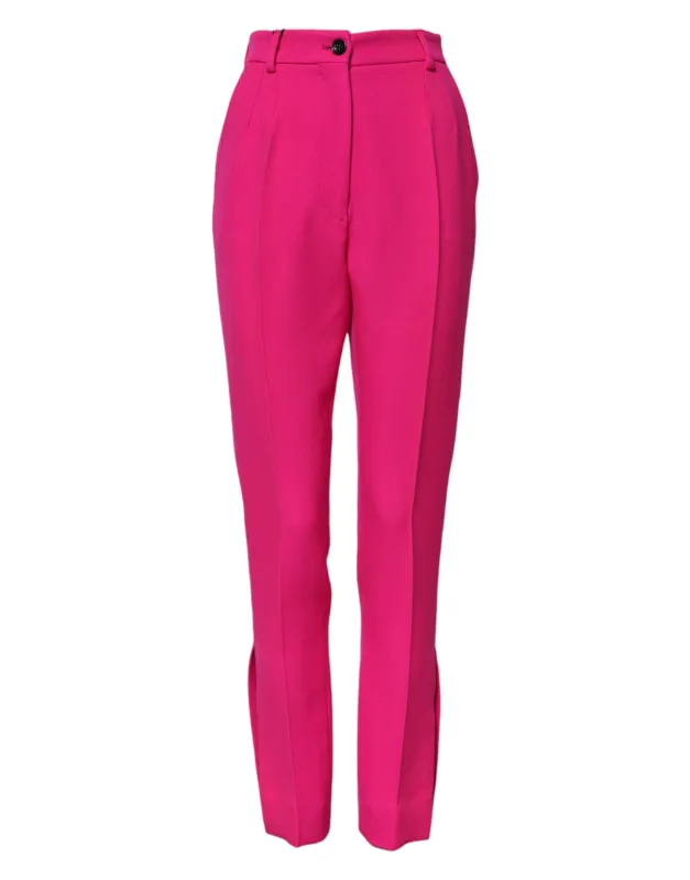 Fuchsia Pink HighWaist Tapered Trouser Pants sold by Lord & Taylor