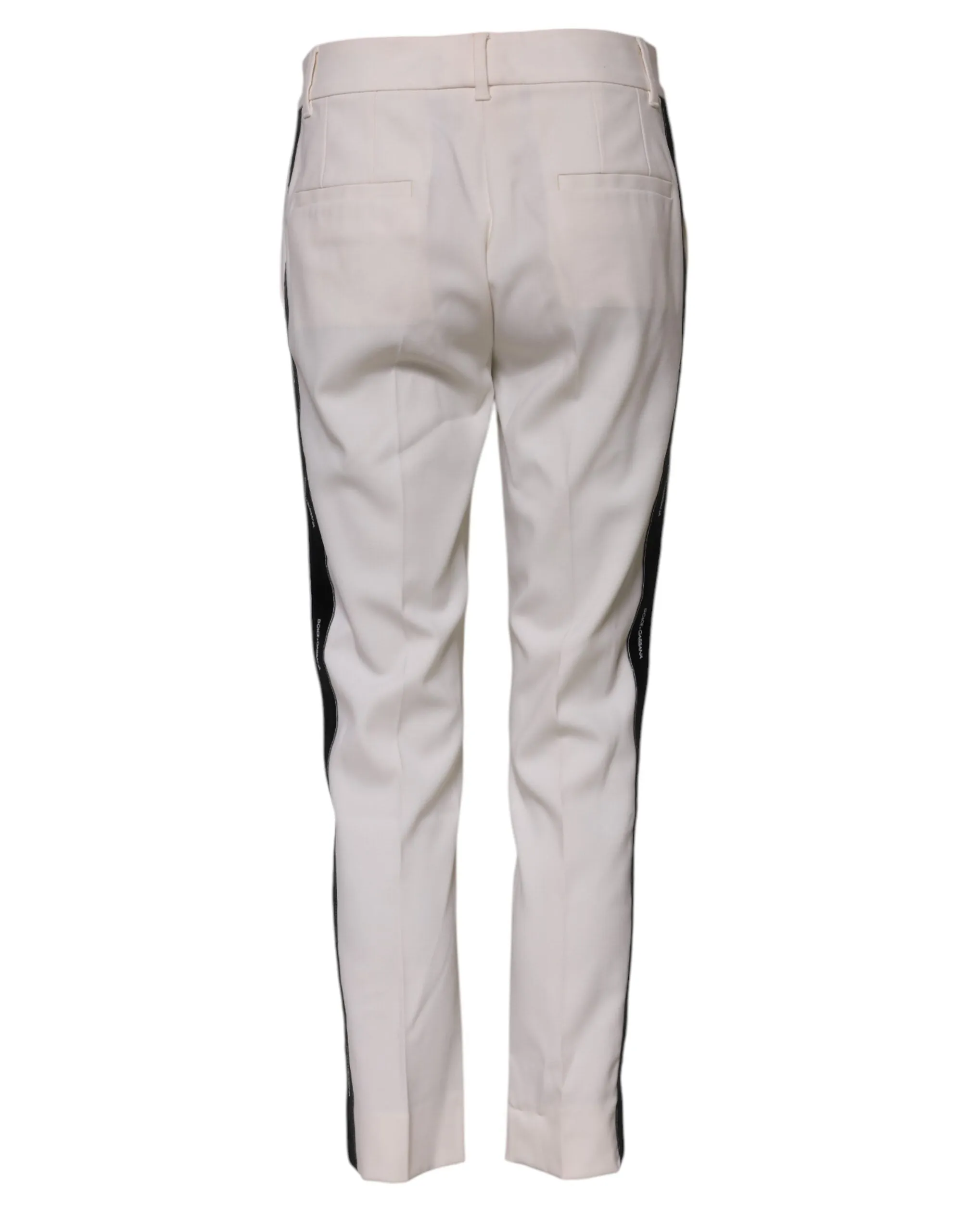 White Wool Mid Waist Tapered Trouser Pants sold by Lord & Taylor product image thumbnail 3