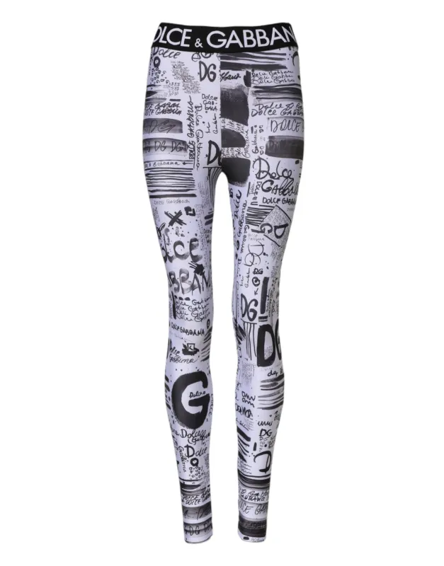 White Graphic HighWaist Skinny Leggings Pants sold by Lord & Taylor