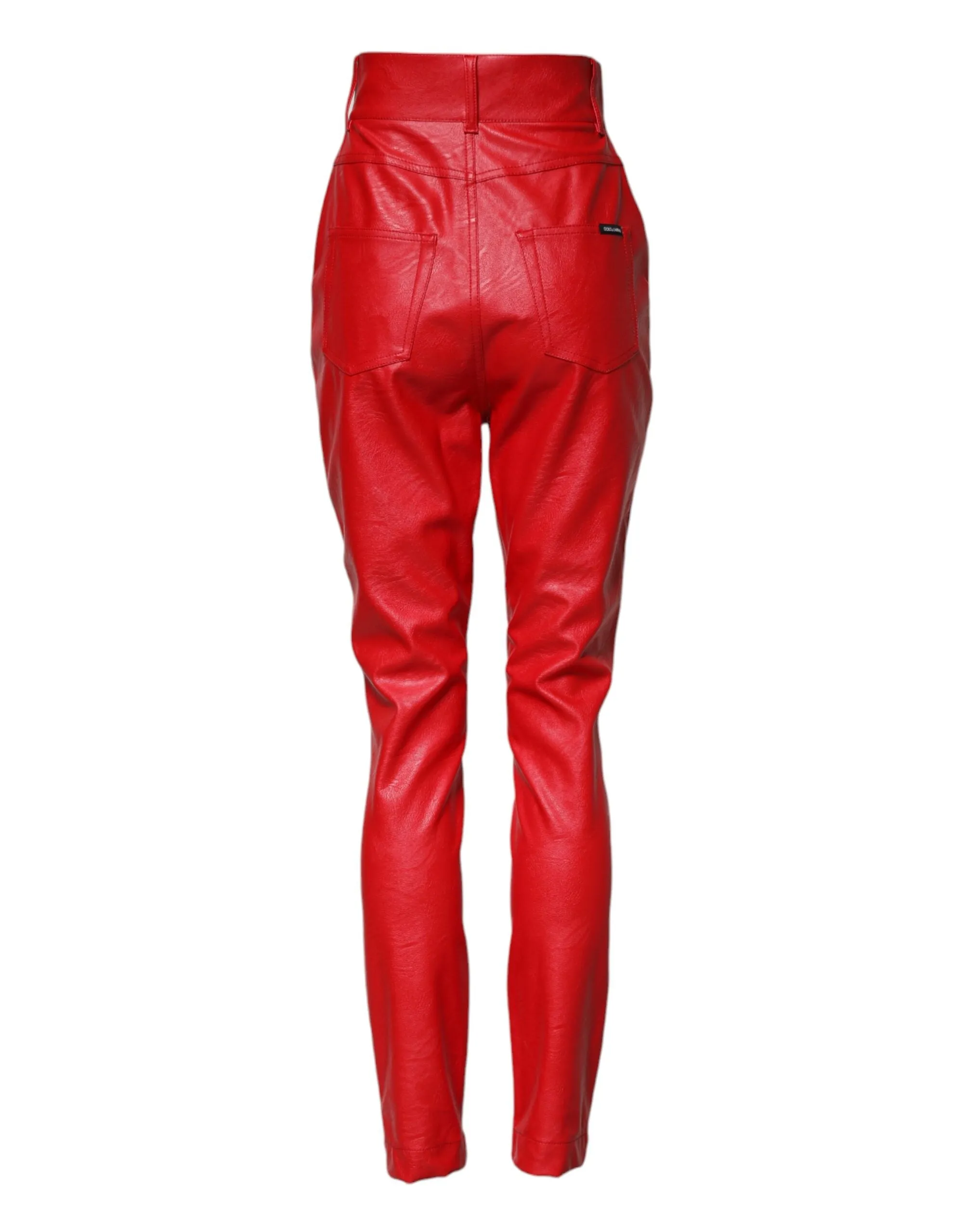 Red Viscose High Waist Tapered Trouser Pants sold by Lord & Taylor product image thumbnail 3