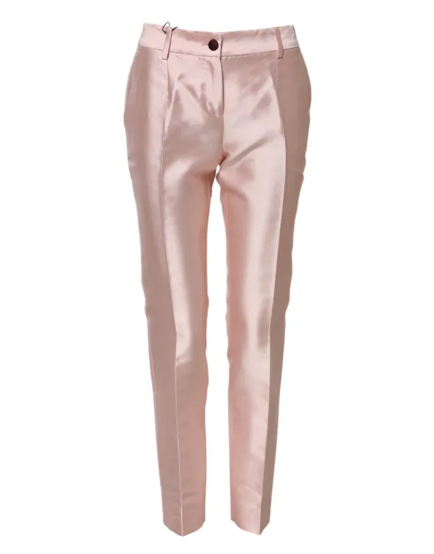 Pink Satin High Waist Tapered Pants sold by Lord & Taylor