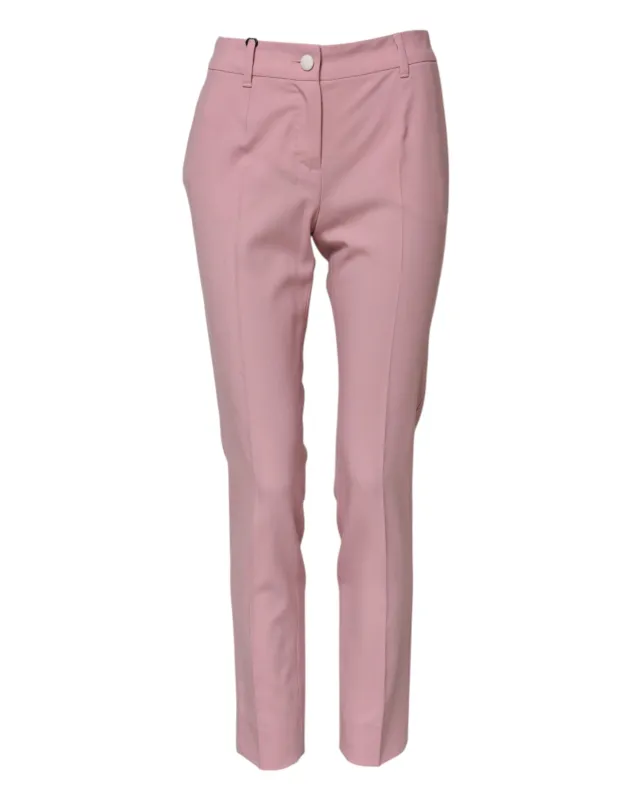 Pink Wool High Waist Tapered Pants sold by Lord & Taylor