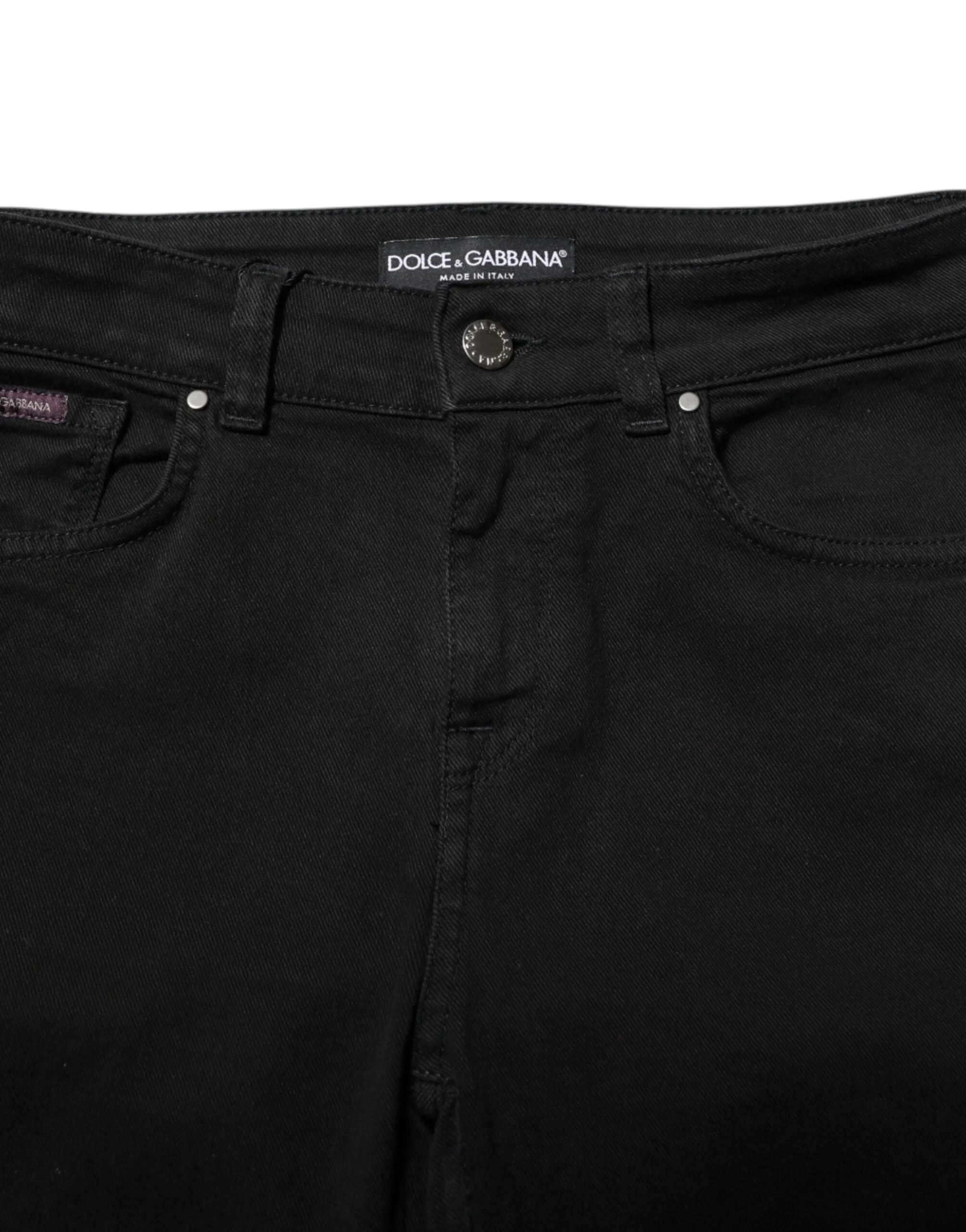 Black Cotton Skinny Mid Waist Denim Jeans sold by Lord & Taylor product image thumbnail 4