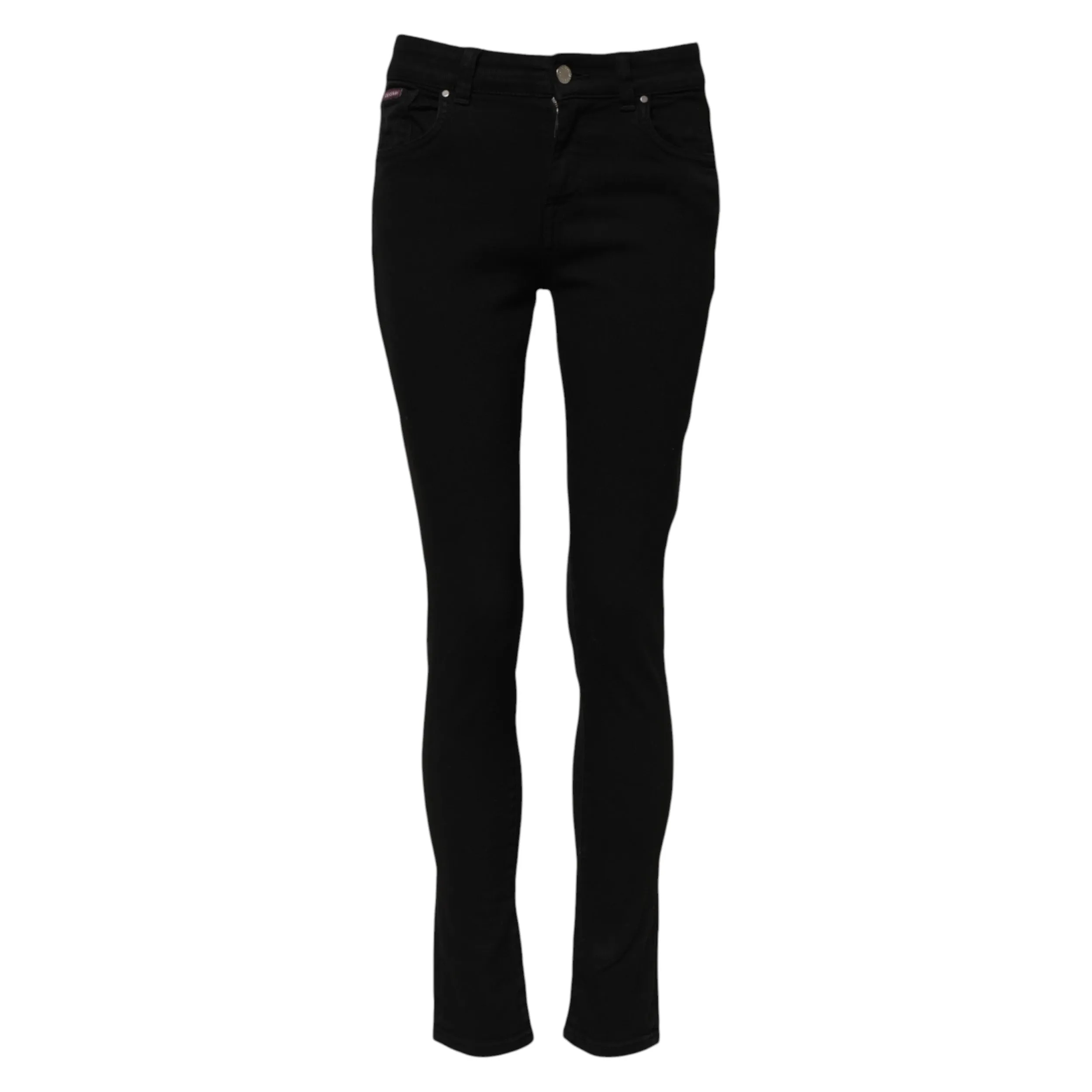 Black Cotton Skinny Mid Waist Denim Jeans sold by Lord & Taylor product image thumbnail 5