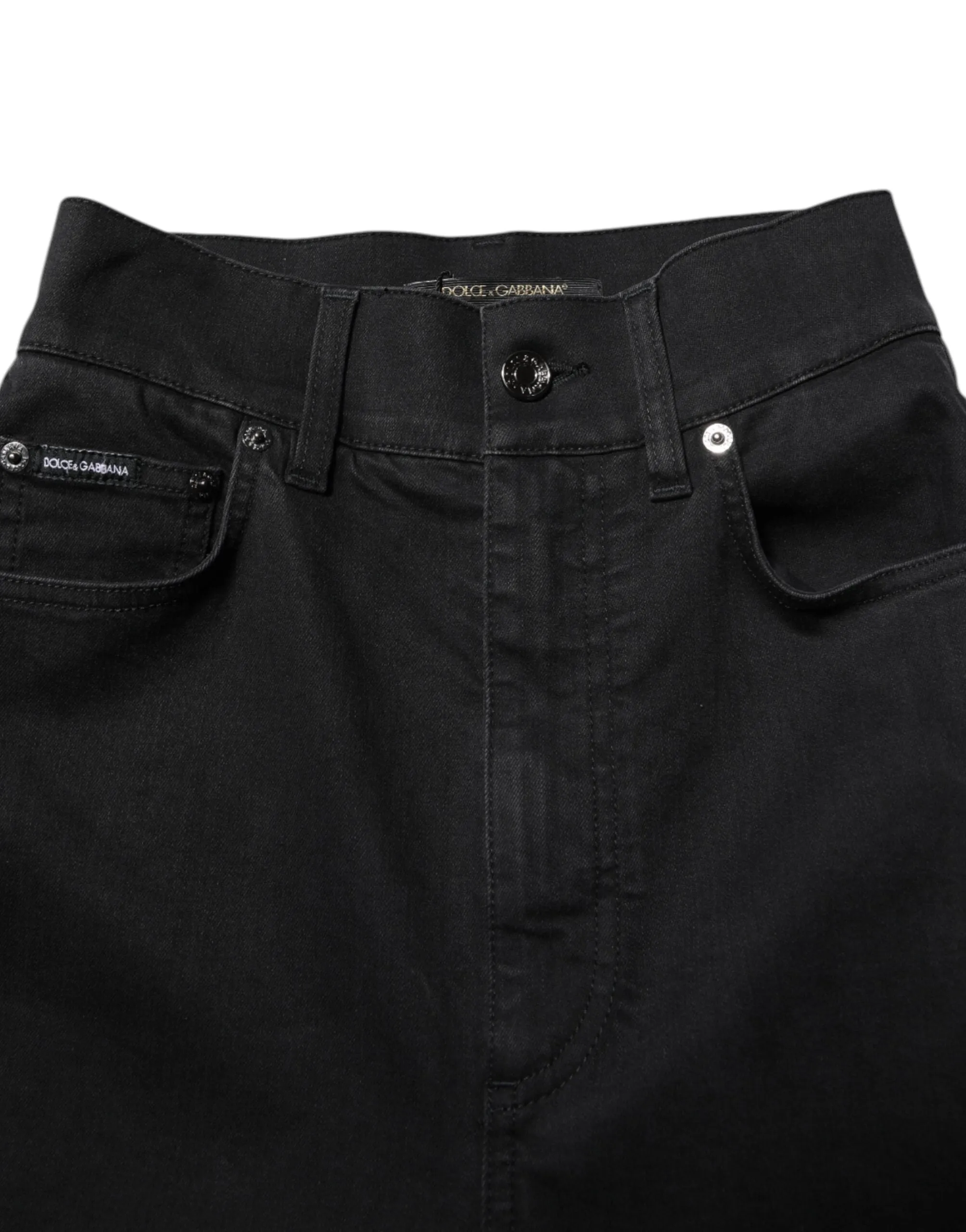 Black Cotton High Waist Skinny Denim Jeans sold by Lord & Taylor product image thumbnail 4