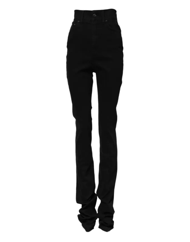 Black Cotton High Waist Skinny Denim Jeans sold by Lord & Taylor