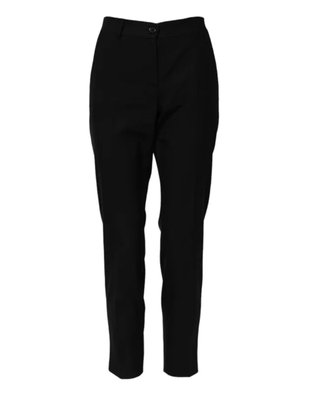Black Wool High Waist Tapered Pants sold by Lord & Taylor