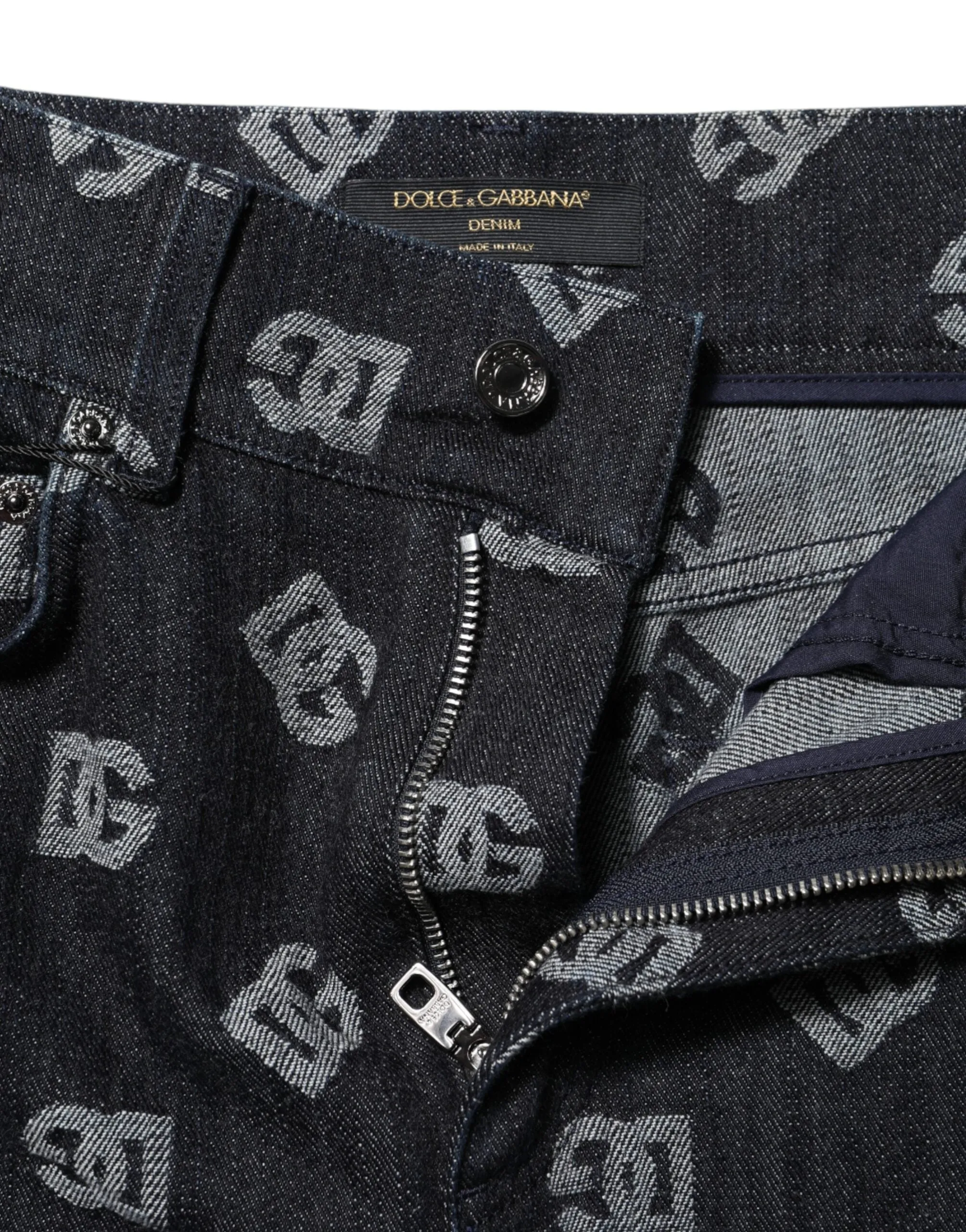Black DG Logo High Waist Skinny Denim Jeans sold by Lord & Taylor product image thumbnail 4