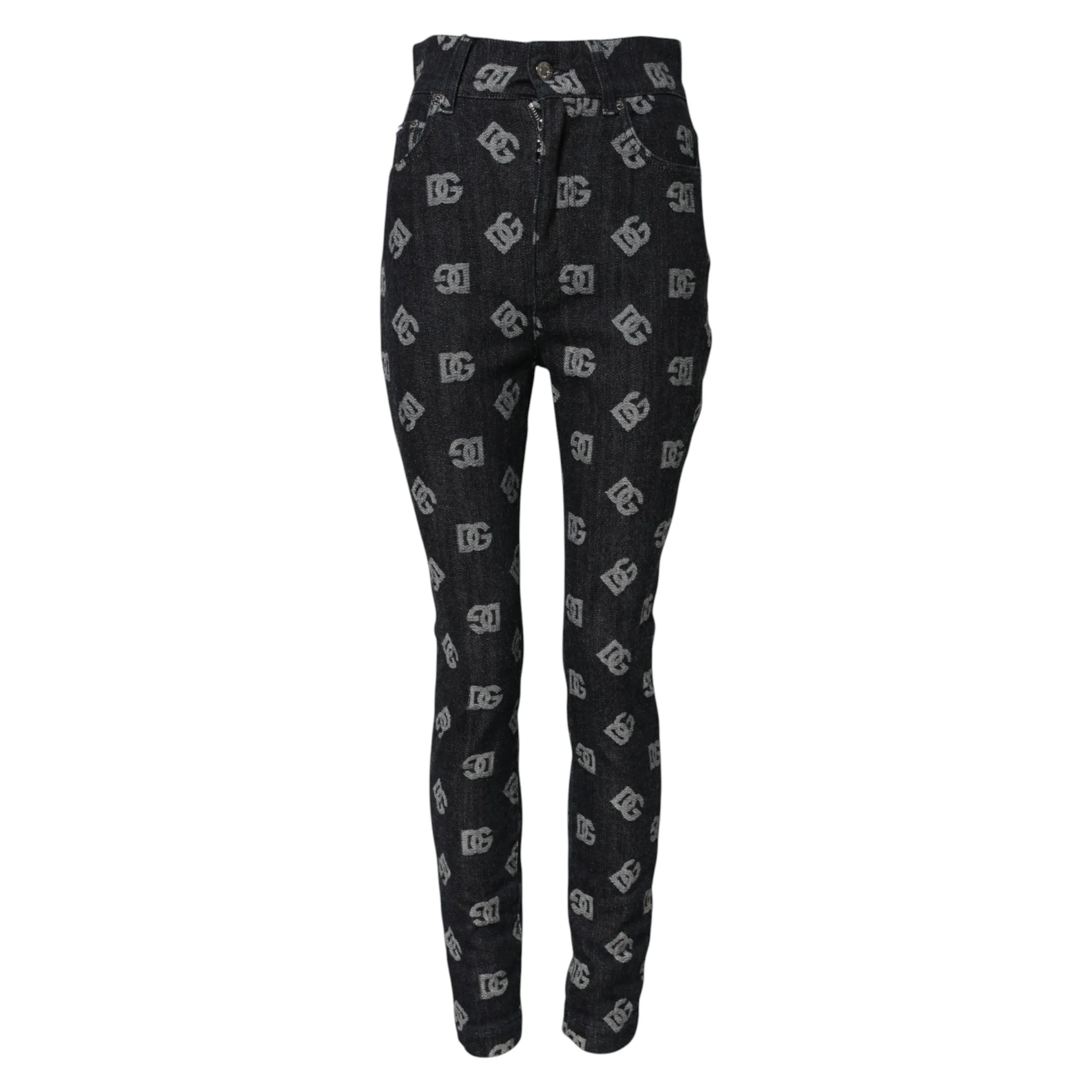 Black DG Logo High Waist Skinny Denim Jeans sold by Lord & Taylor product image thumbnail 5