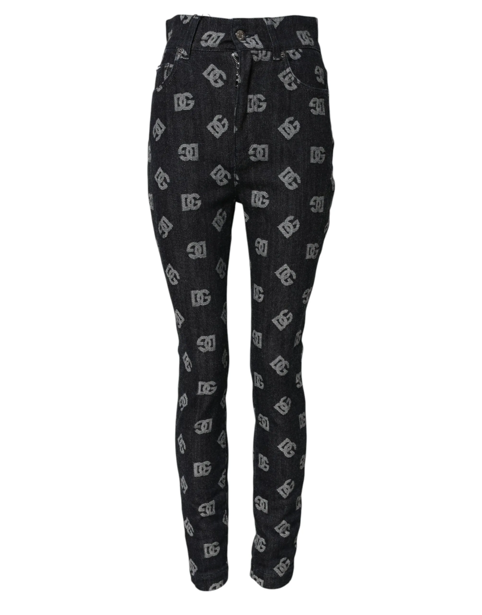 Black DG Logo High Waist Skinny Denim Jeans sold by Lord & Taylor product image thumbnail 2