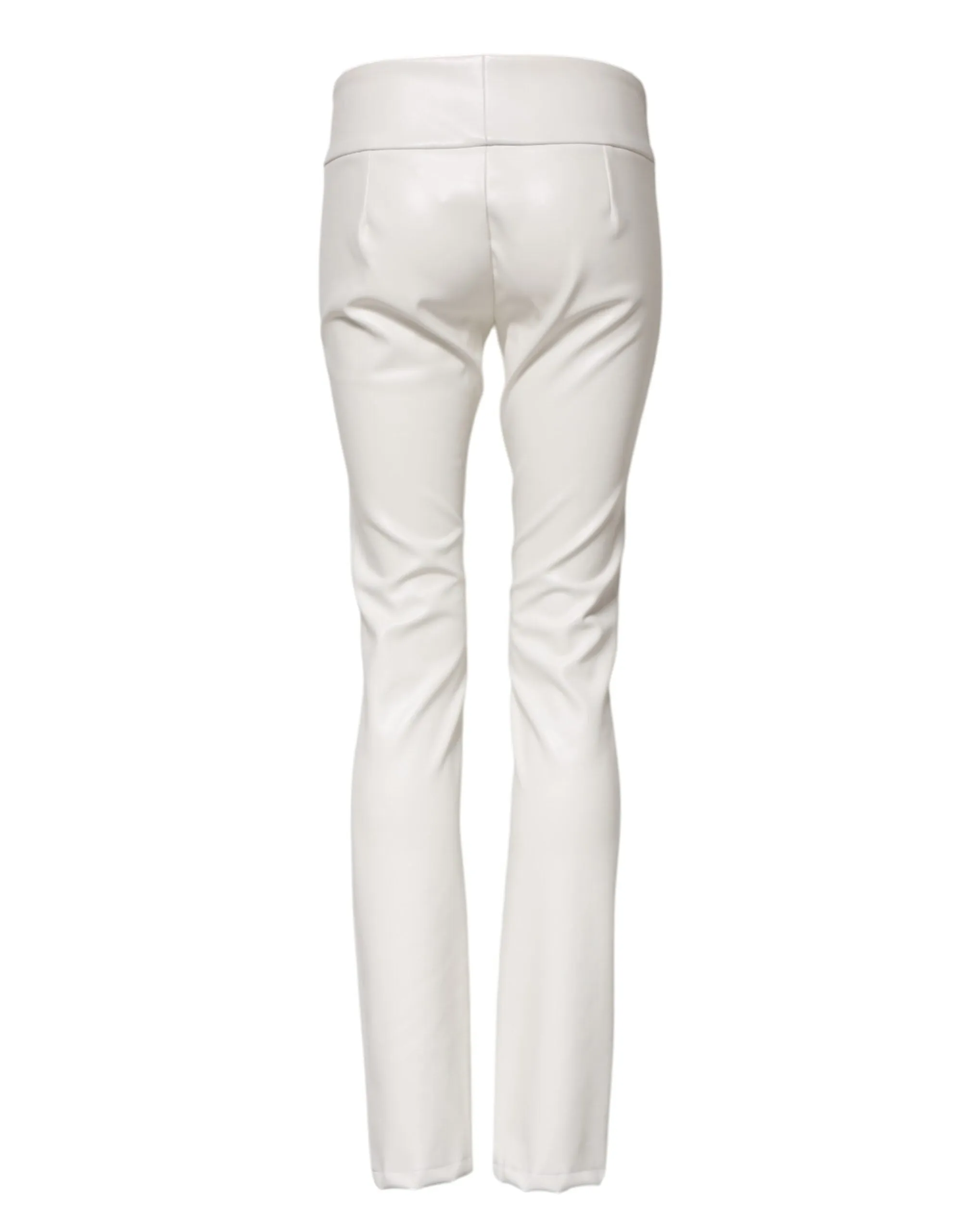White Polyurethane High Waist Tapered Pants sold by Lord & Taylor product image thumbnail 3