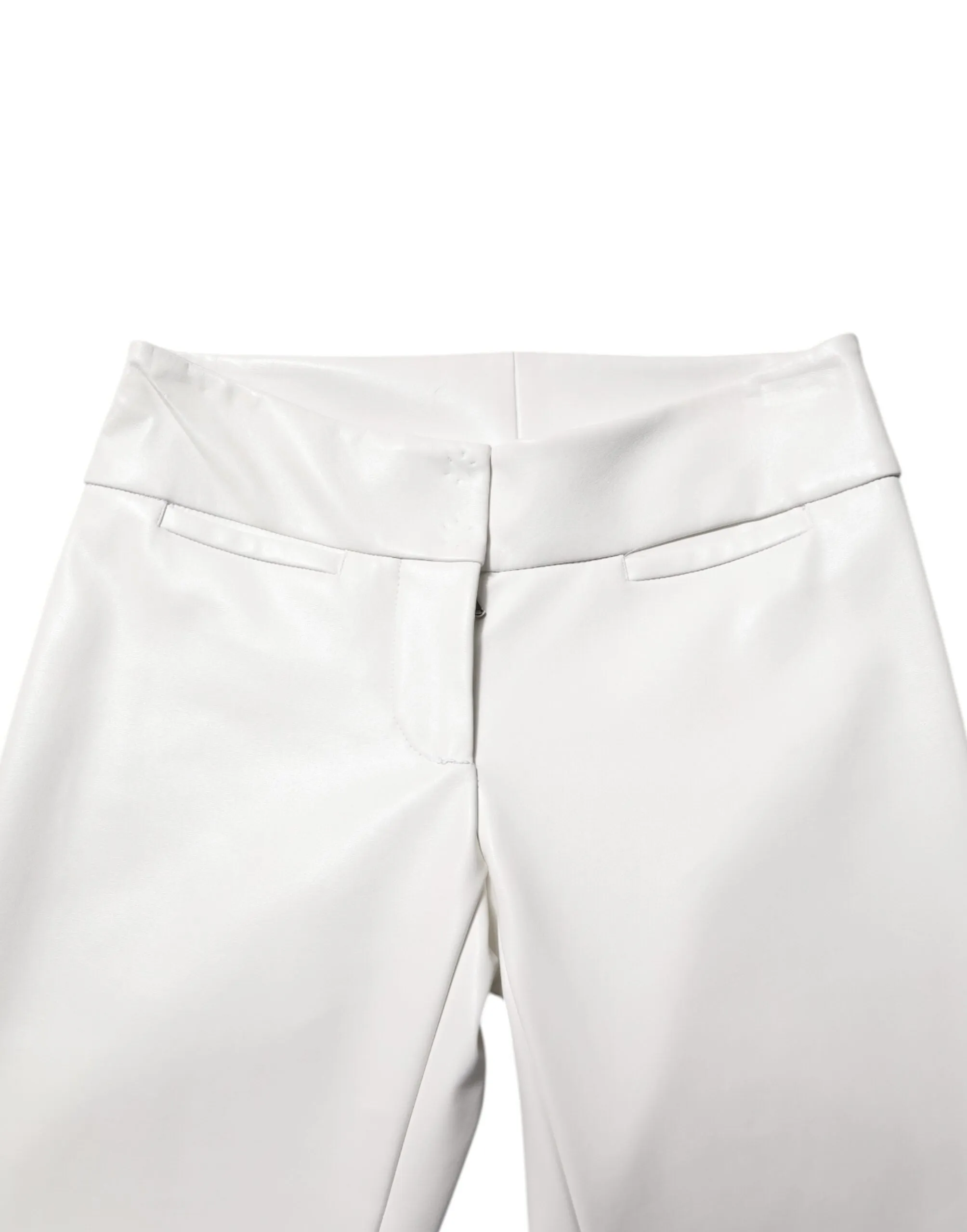 White Polyurethane High Waist Tapered Pants sold by Lord & Taylor product image thumbnail 4