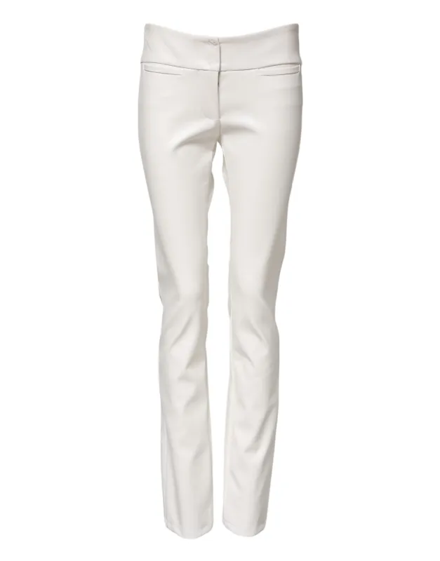 White Polyurethane High Waist Tapered Pants sold by Lord & Taylor