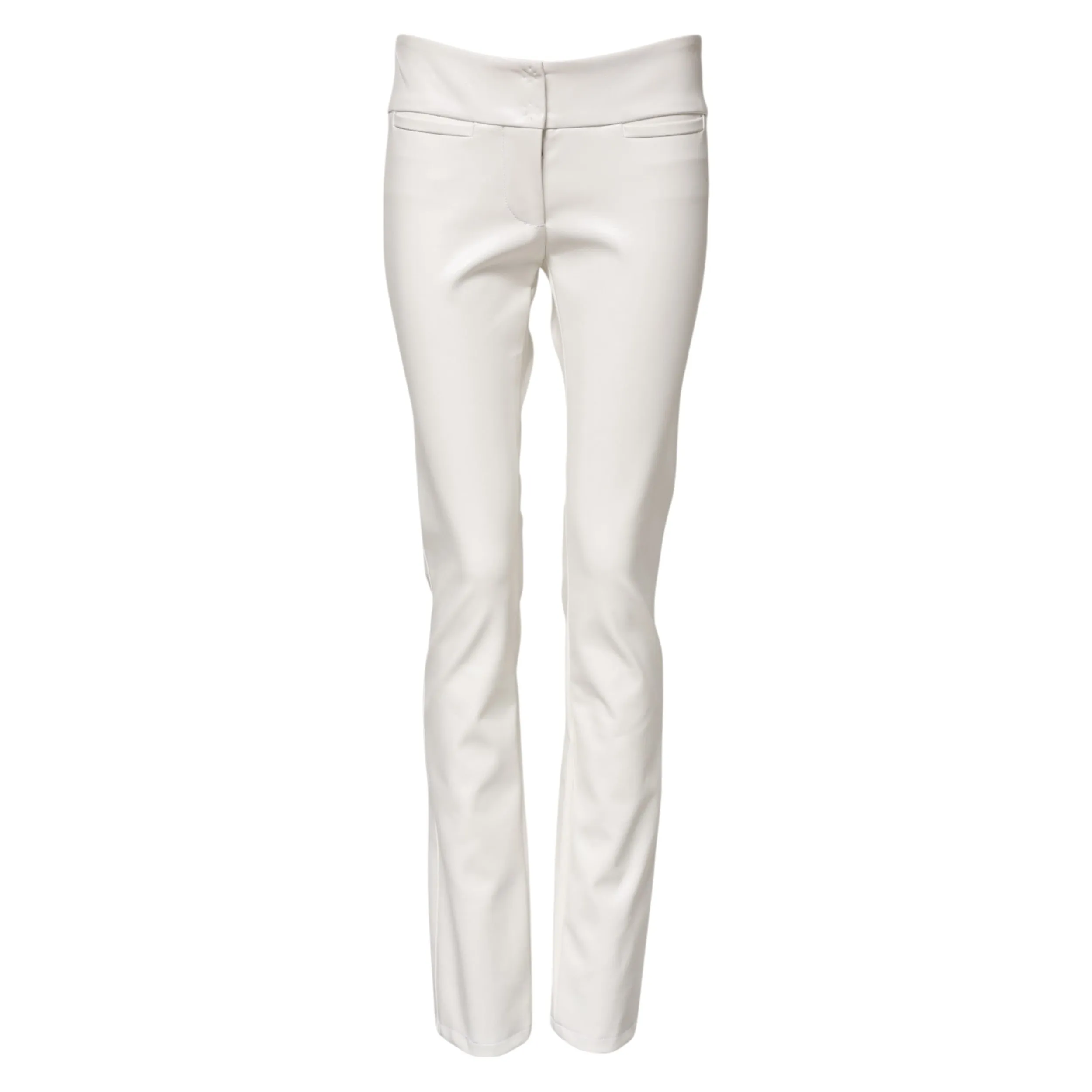 White Polyurethane High Waist Tapered Pants sold by Lord & Taylor product image thumbnail 5