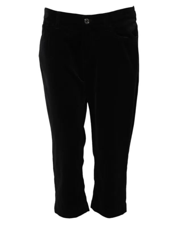 Black Cotton Skinny Capri Cropped Denim Jeans sold by Lord & Taylor