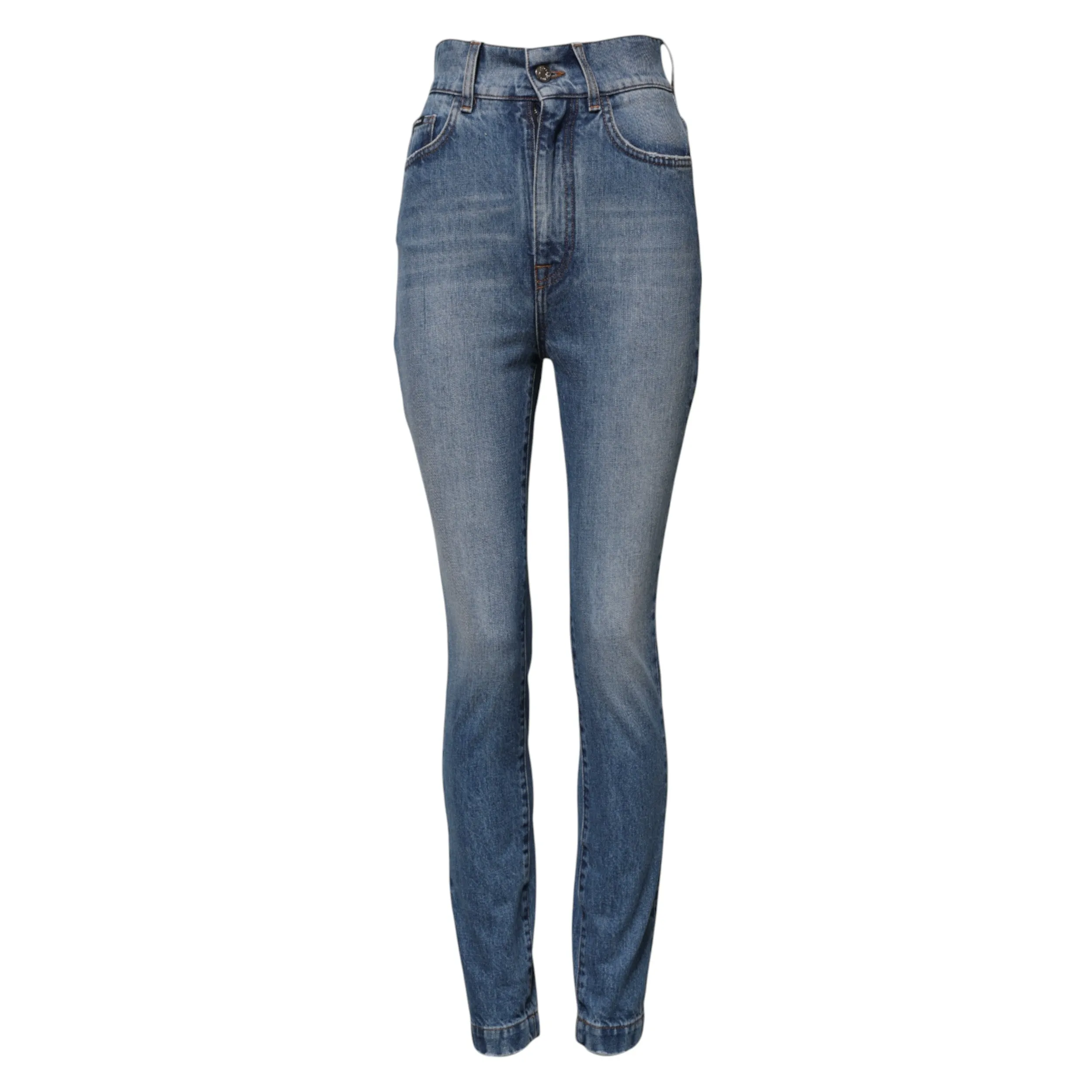 Blue Washed Skinny High Waist Denim Jeans sold by Lord & Taylor product image thumbnail 5