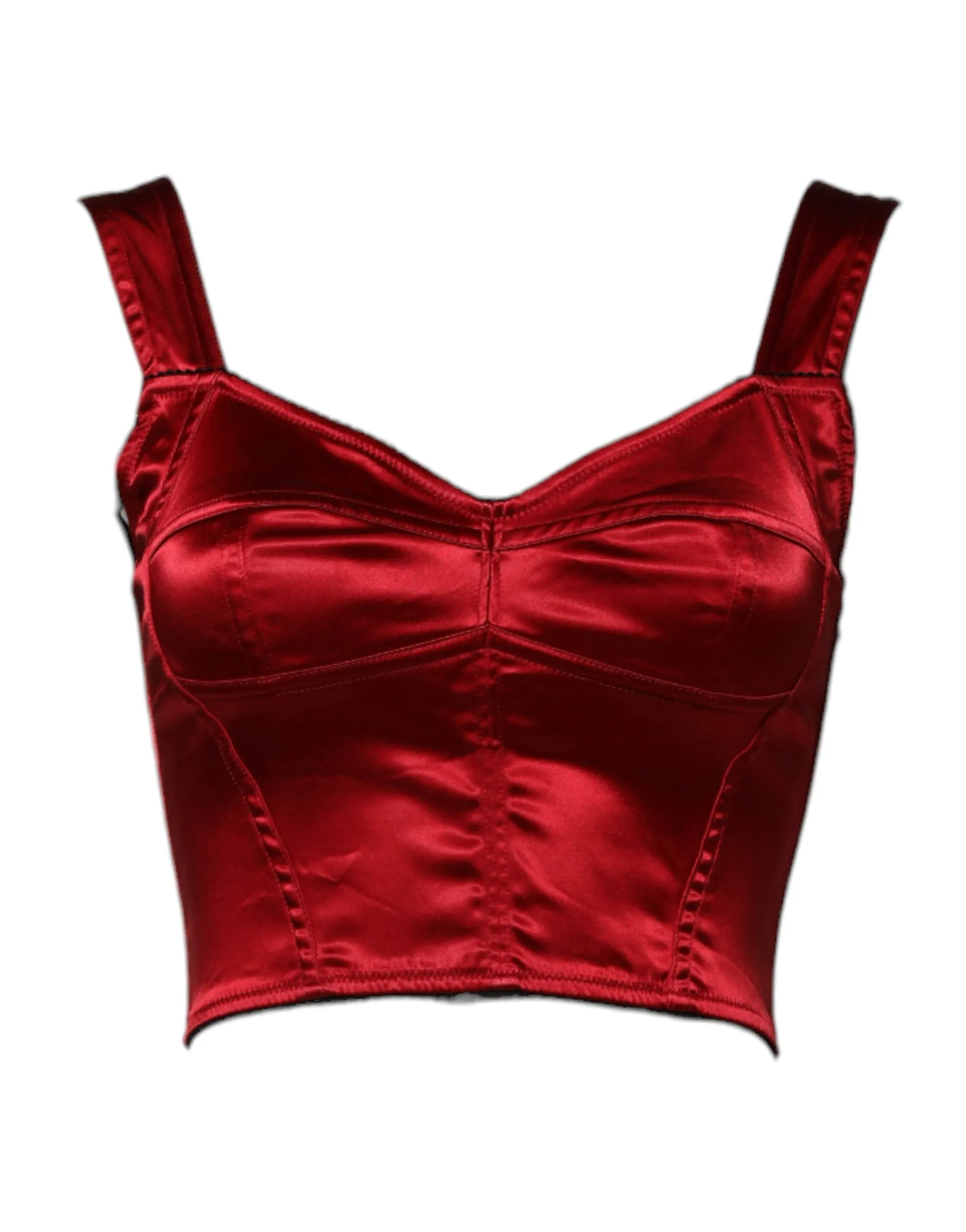 Red Bustier Sleeveless Corset Cropped Top sold by Lord & Taylor product image thumbnail 2