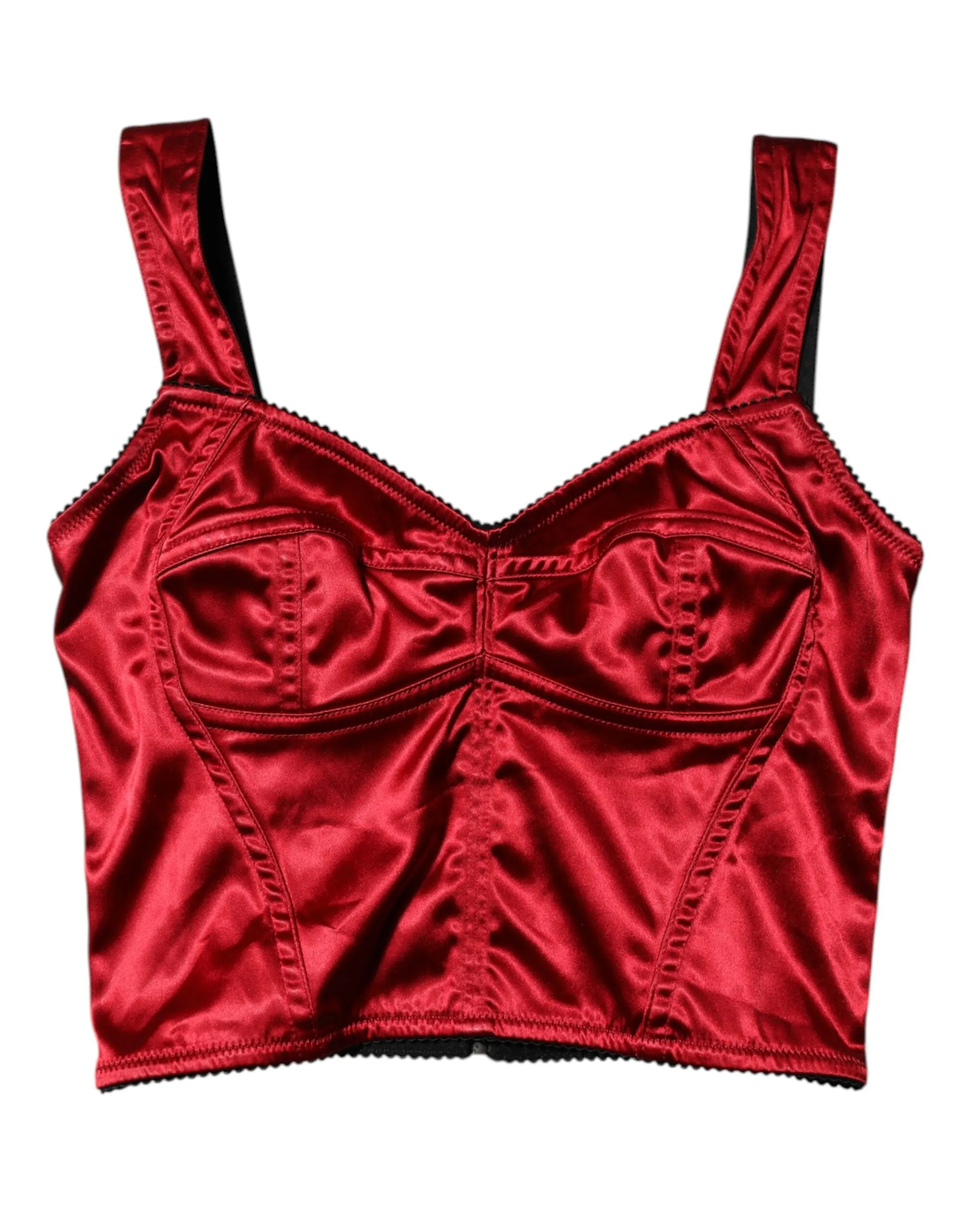 Red Bustier Sleeveless Corset Cropped Top sold by Lord & Taylor product image thumbnail 4